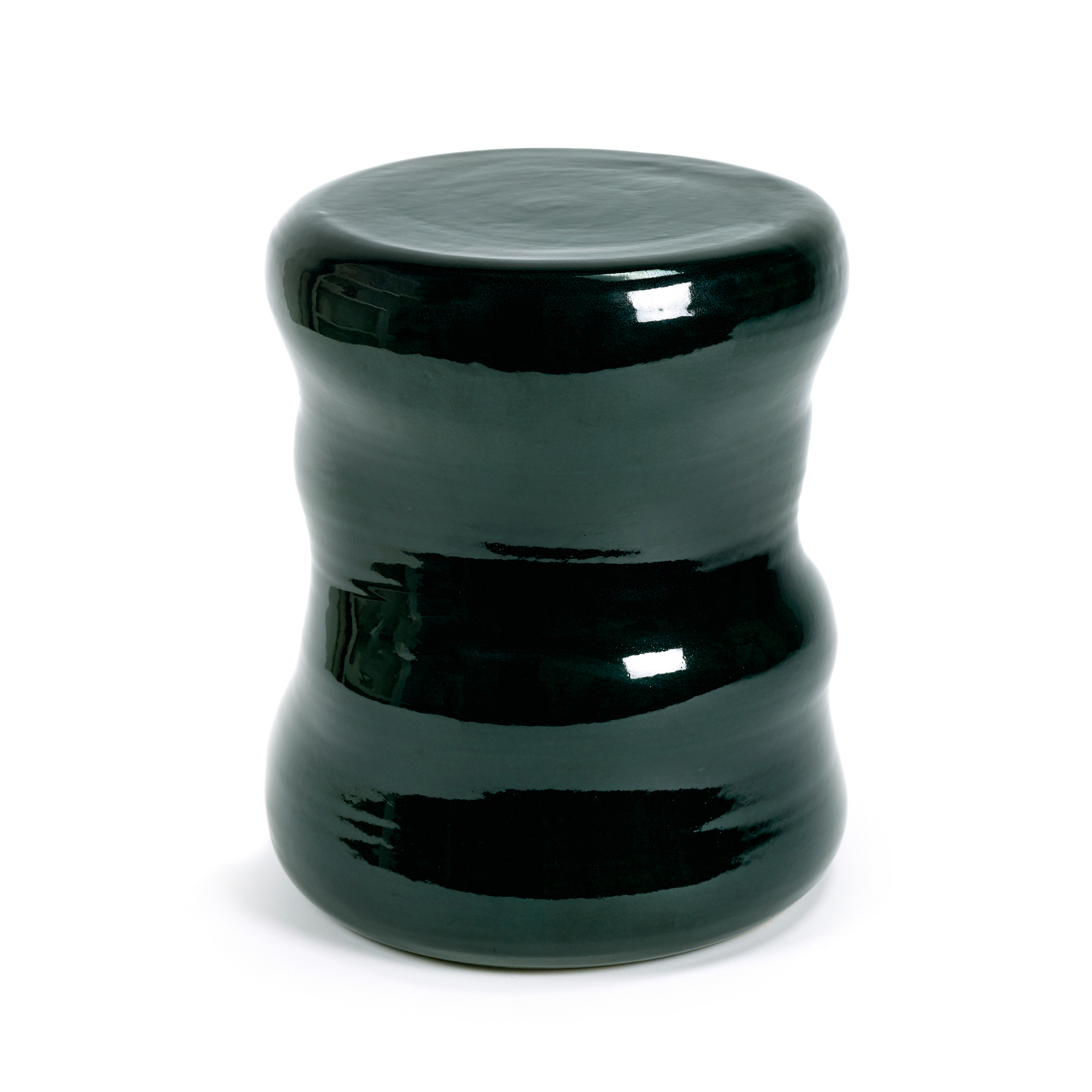 ORGANIC STOOL GREEN PAWN Sidebord/skammel, mørkegrøn, højde 34 cm – Serax