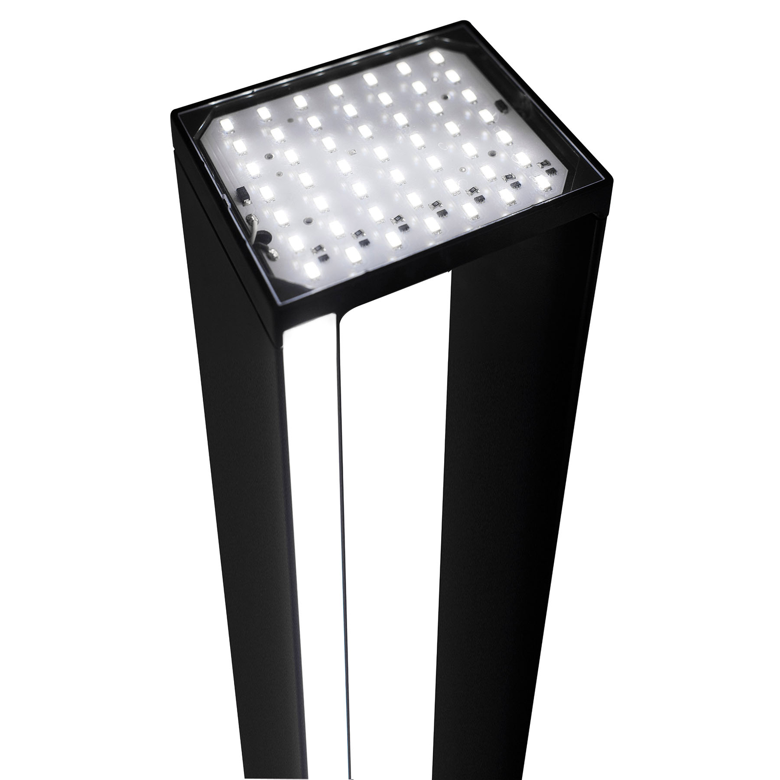 Candeeiro de pé LED NEMO Tru 2.700 K, lacado a preto