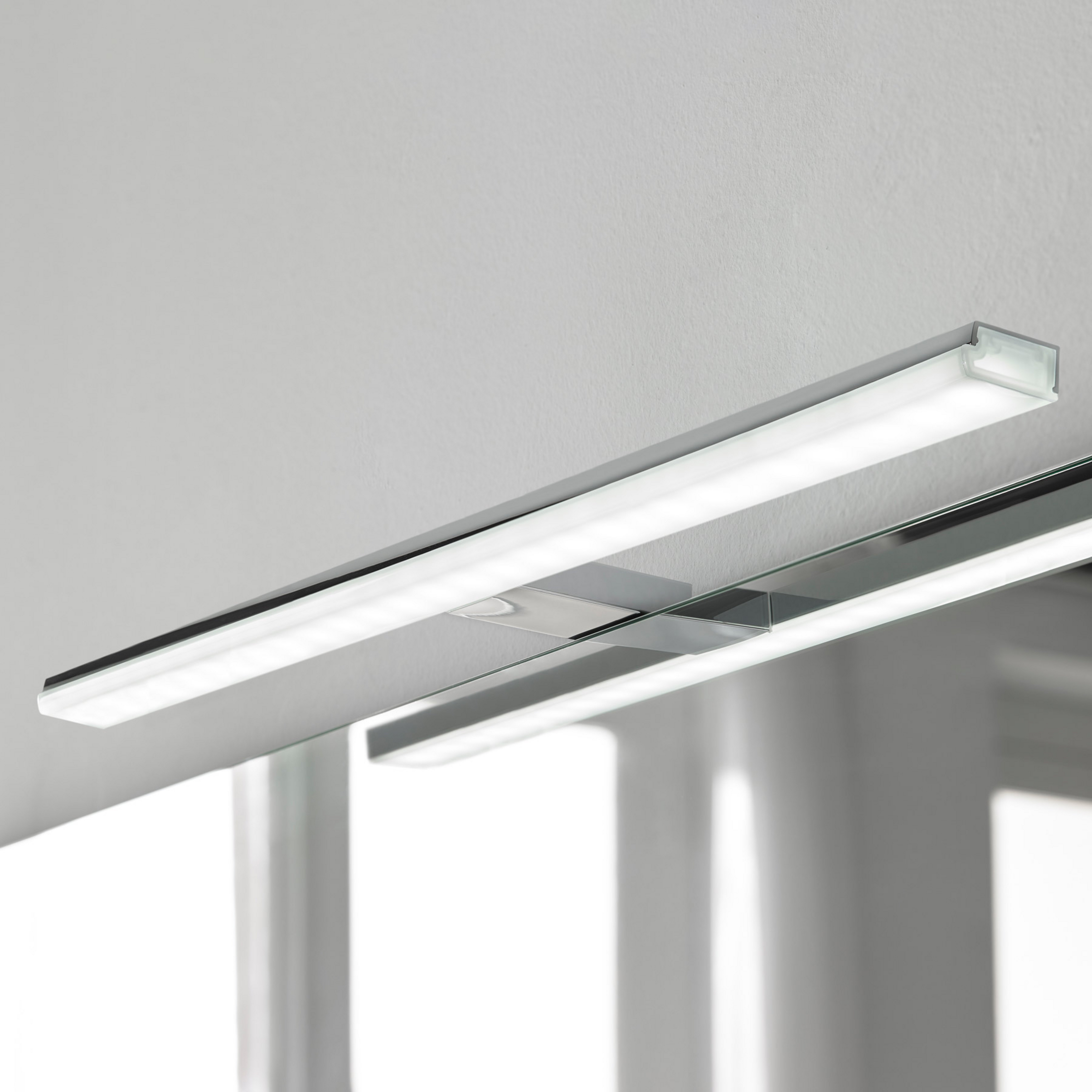 Luce per specchio a LED Pandora, cromo, larghezza 60,8 cm