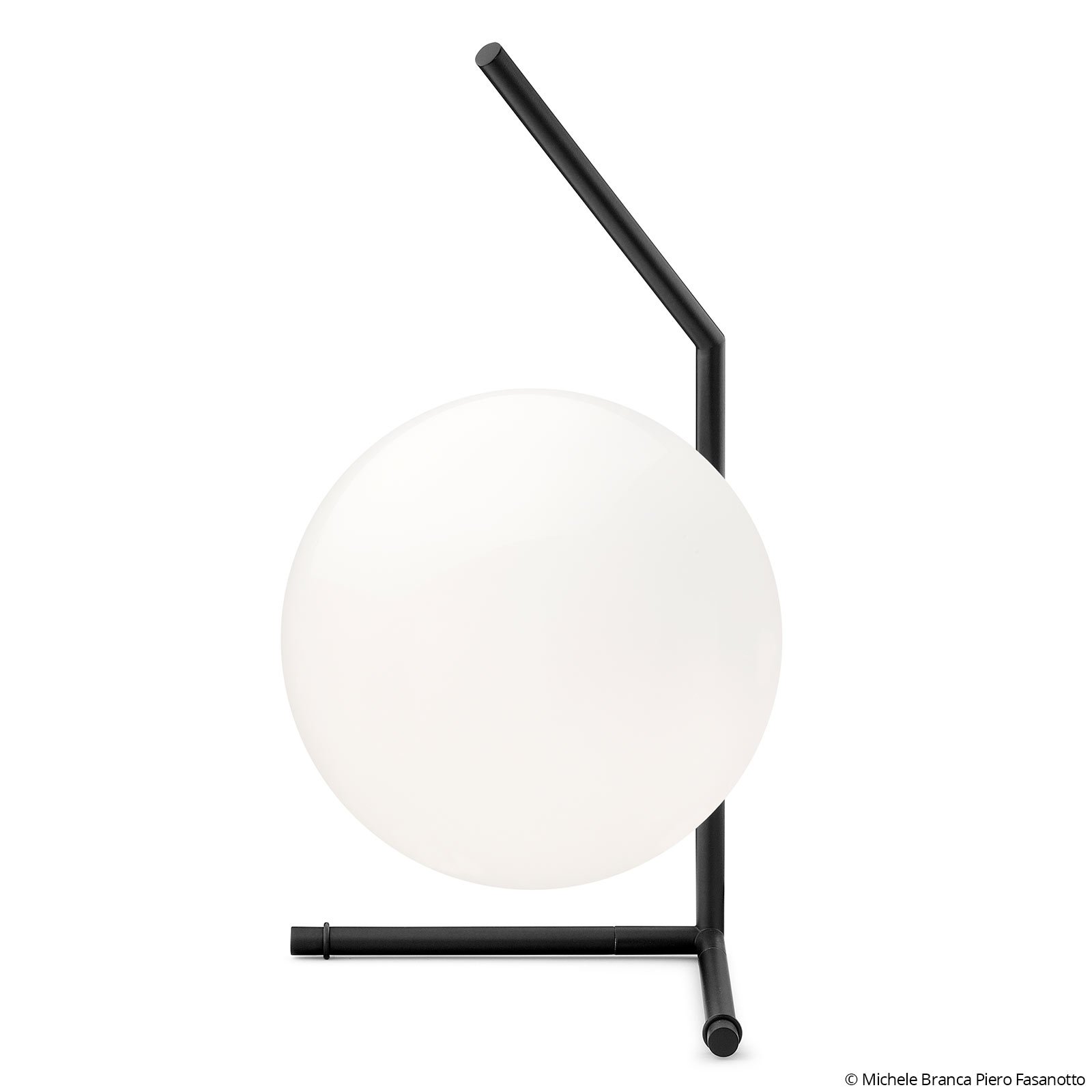 Flos FLOS IC T1 Low designer table lamp black, for Living / Dining Room, steel, glass, E14, 60 W, energy efficiency: A++, H: 38.1 cm