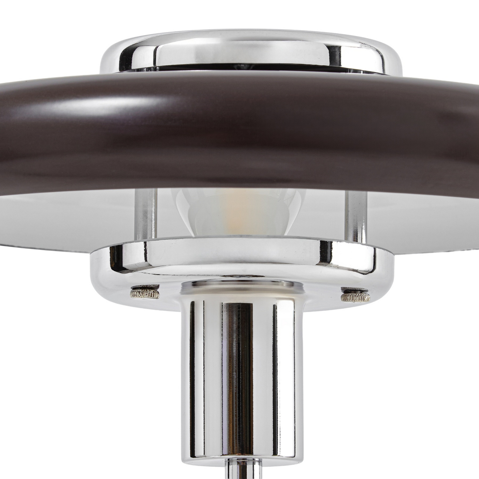 Lampe à poser Lindby Branford, style rétro, marron, verre/marbre