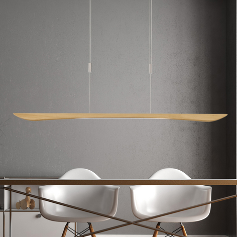 Rothfels Hiba LED hanglamp, eiken naturel, 148 cm