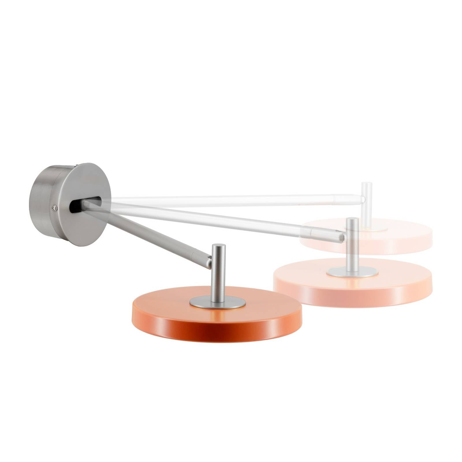 Applique murale LED UMAGE Asteria Long, orange, acier, raccordement direct