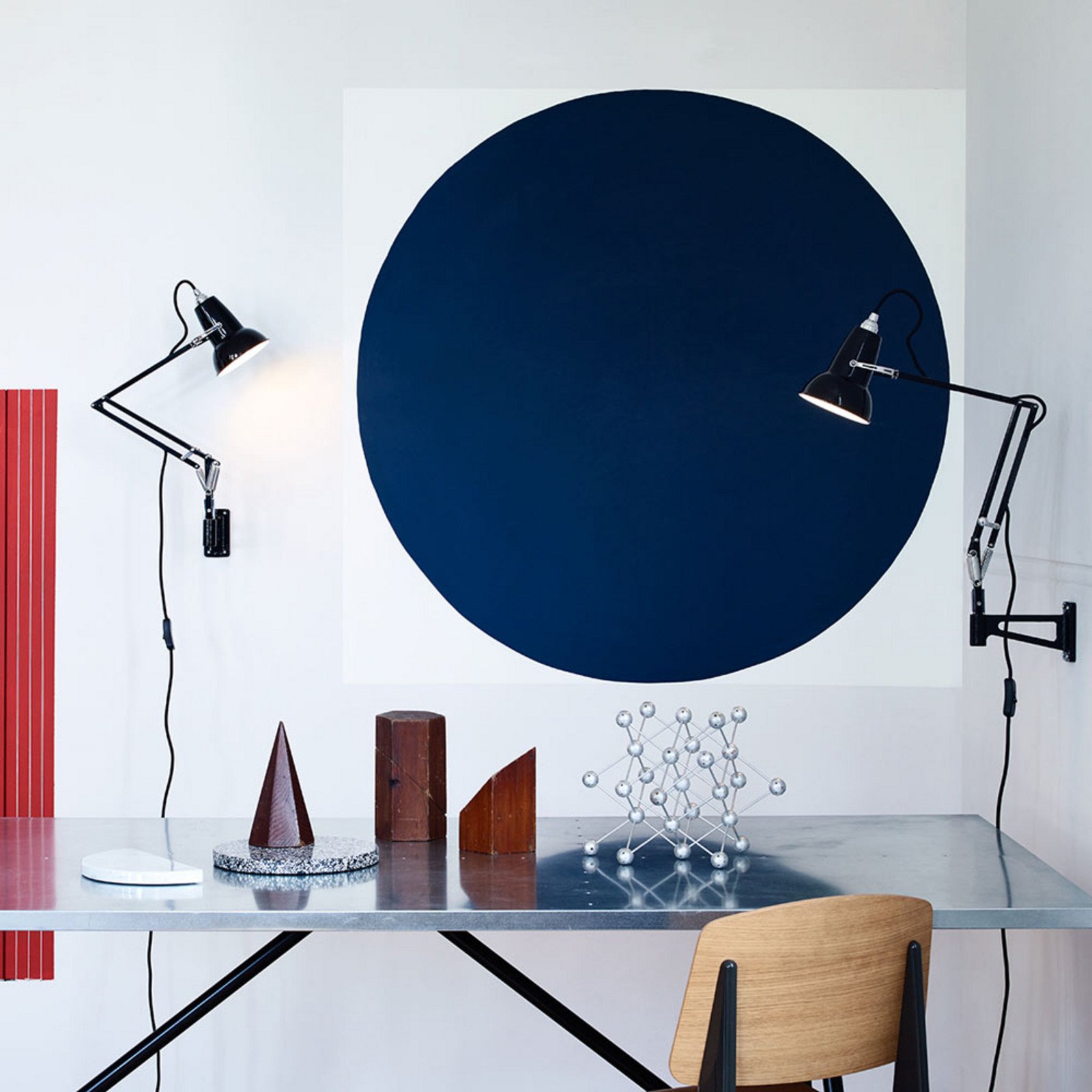 Anglepoise Original 1227 Mini LED-Aplică de perete negru - Studiu / Birou - Design - negru catifelat - Metal