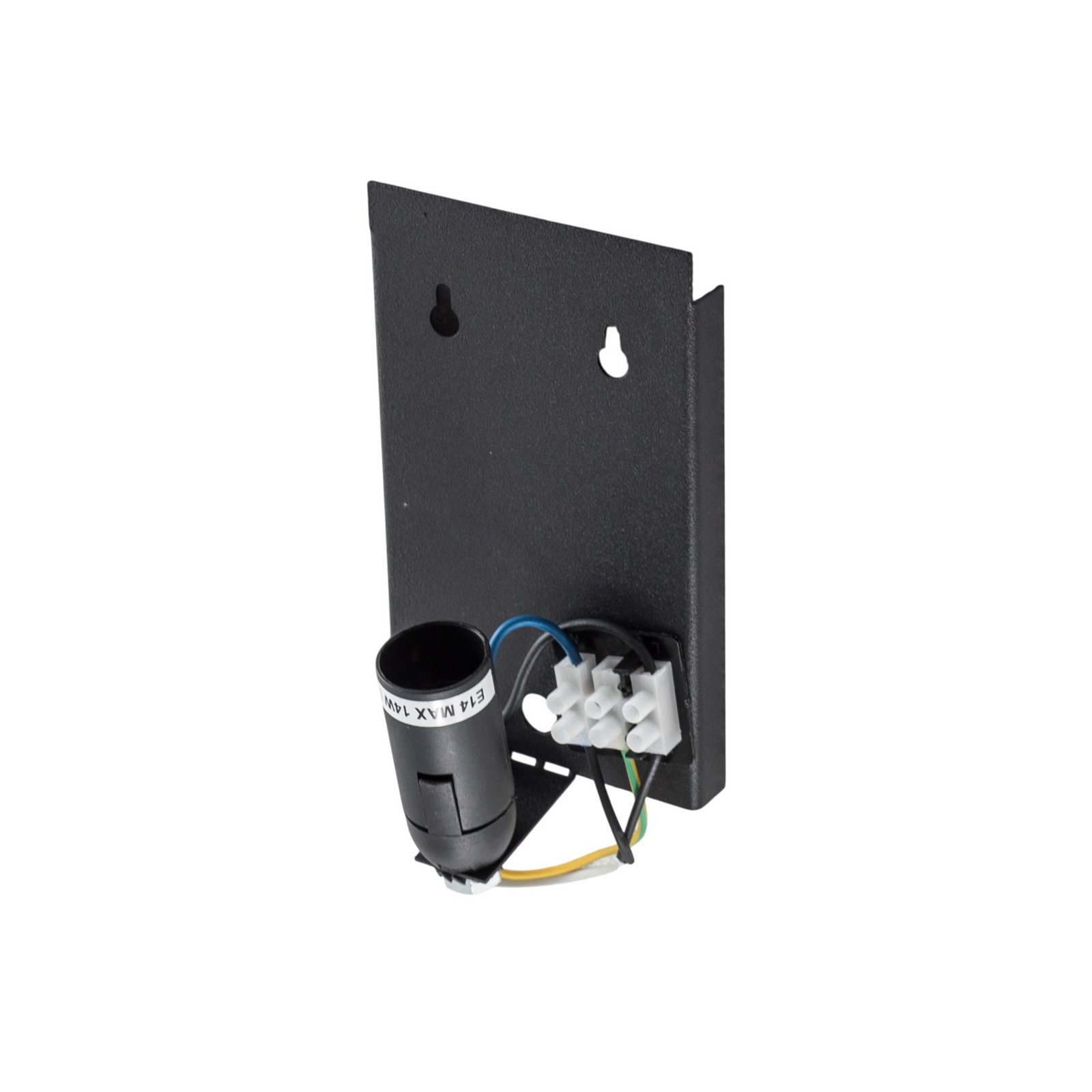 Reis wall light, black, metal, height 50 cm