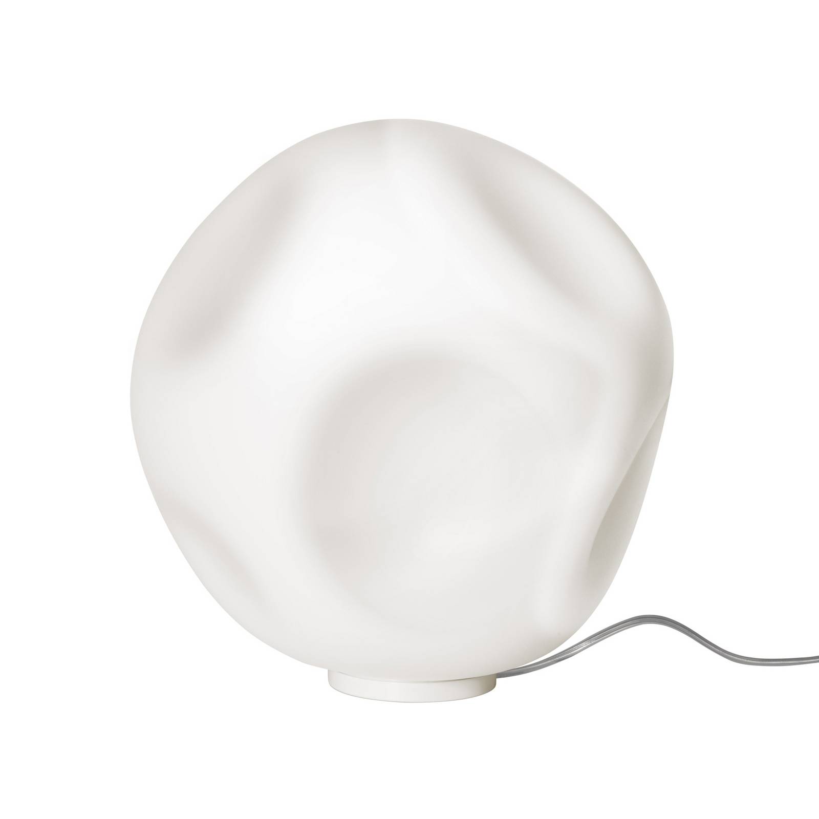 Foscarini Tischleuchte Hoba Grande, Ø 36 cm, dimmbar, Glas