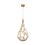 LED-Hängelampe GOCILUME, goldfarben Ø 30 cm, Metall, dimmbar