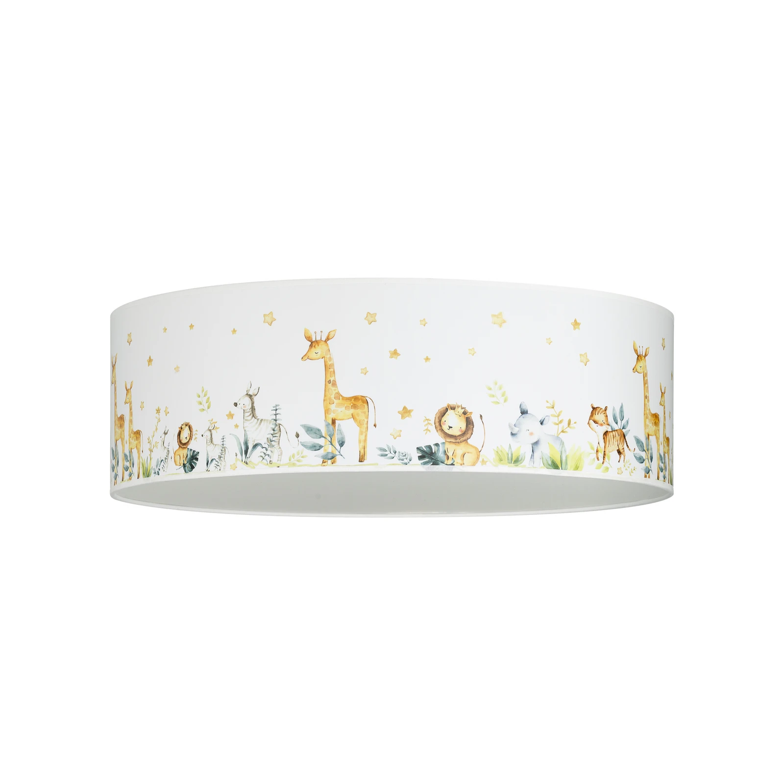 Lámpara de techo infantil Kids Print, multicolor/blanca, Ø 50 cm, de tela