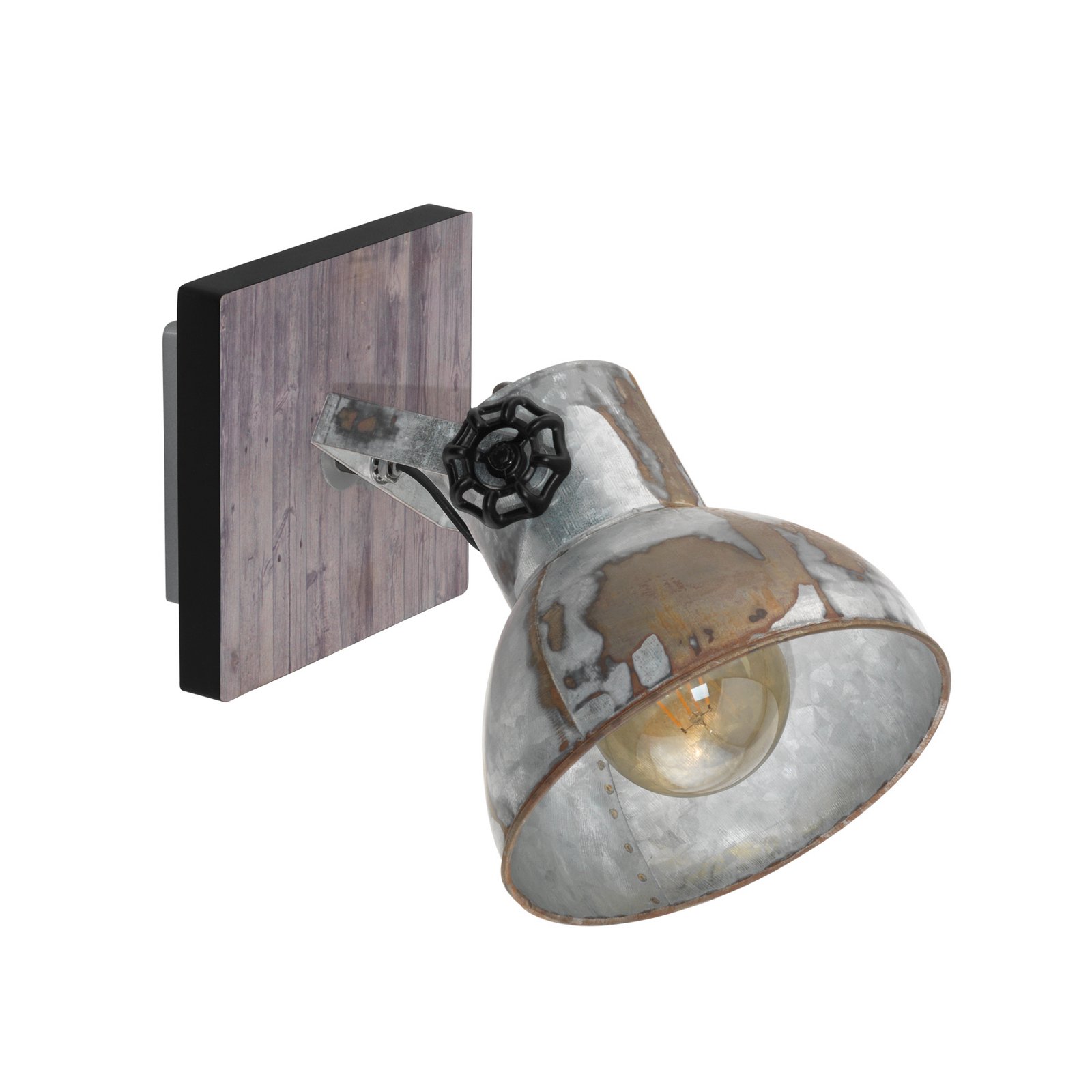 Plafoniera Barnstaple 1 luce in design industriale