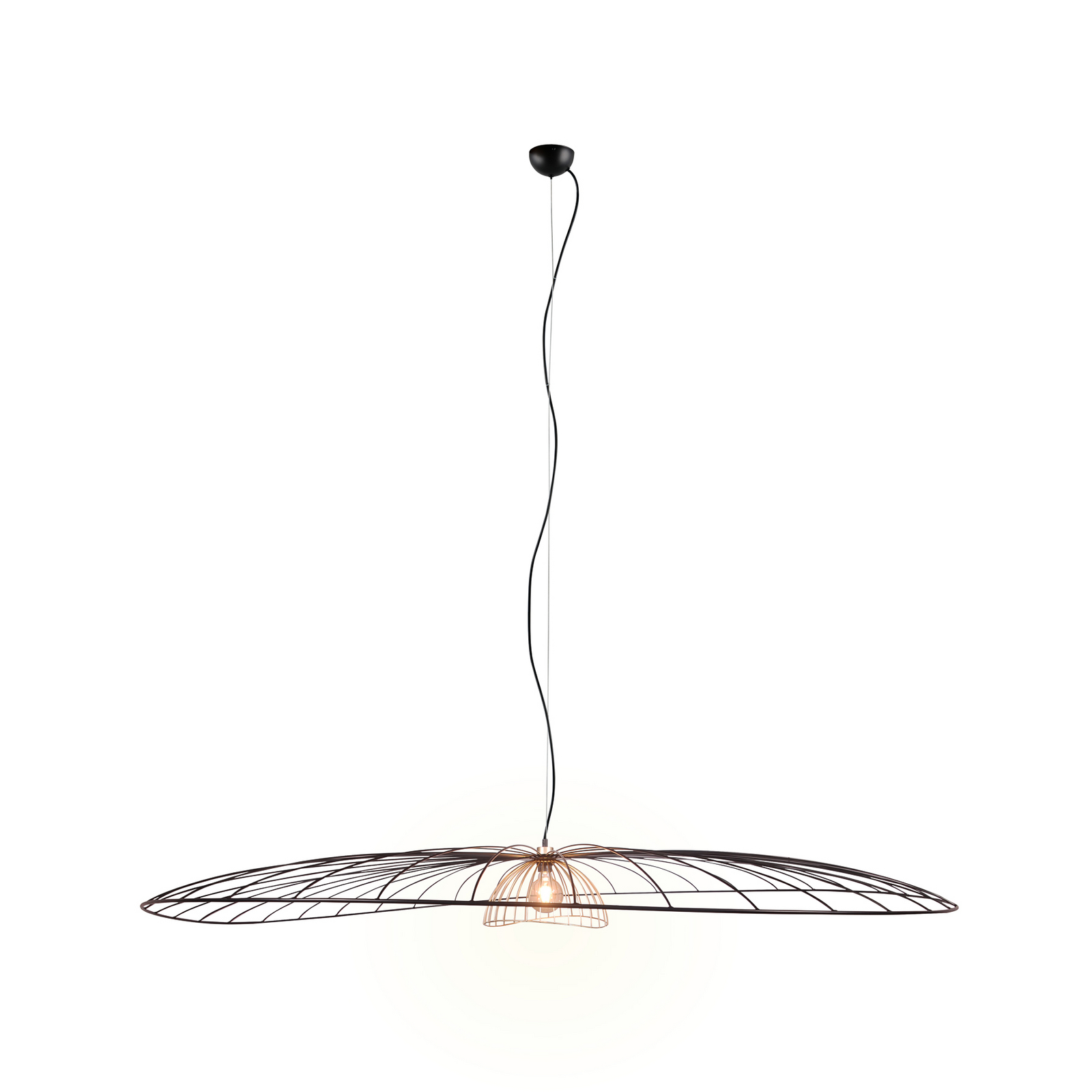 Hanglamp Lauris, matzwart, Ø 200 cm, metaal, E27