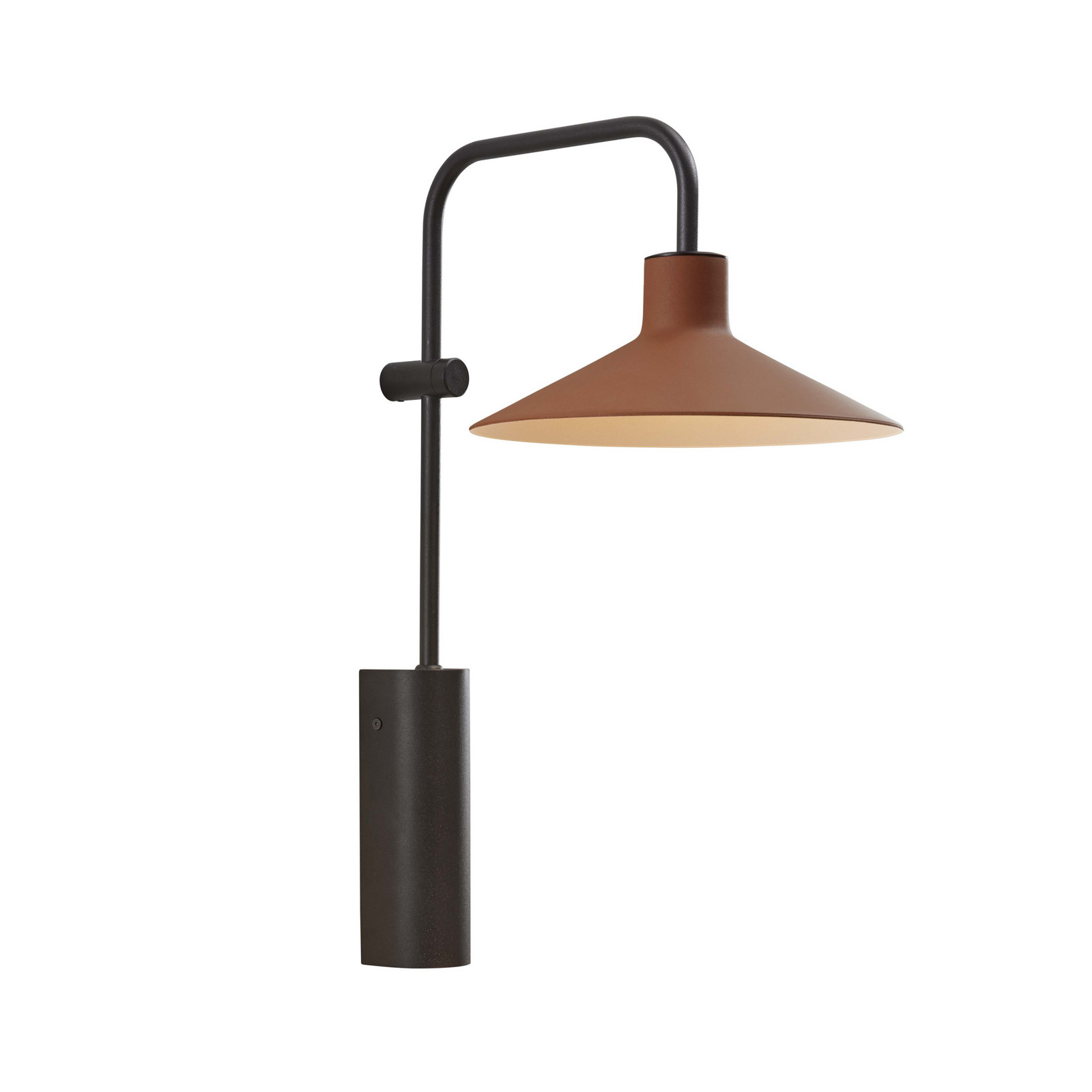 Aplică de perete Bover LED Platet A/02 negru/terracotta - Camera de zi / sufragerie - design - ebony-negru teracotă - Aluminiu