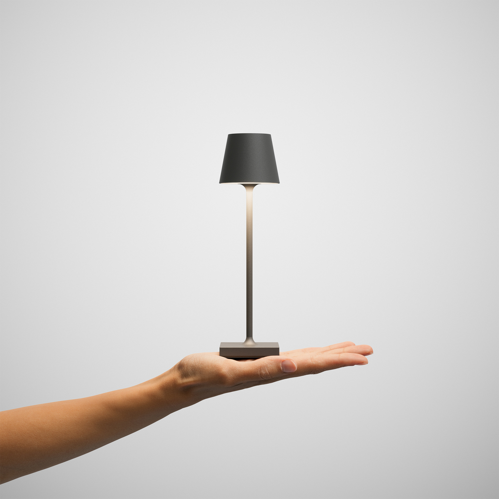 Lampada da tavolo LED tascabile Nuindie ricaricabile, grigio grafite