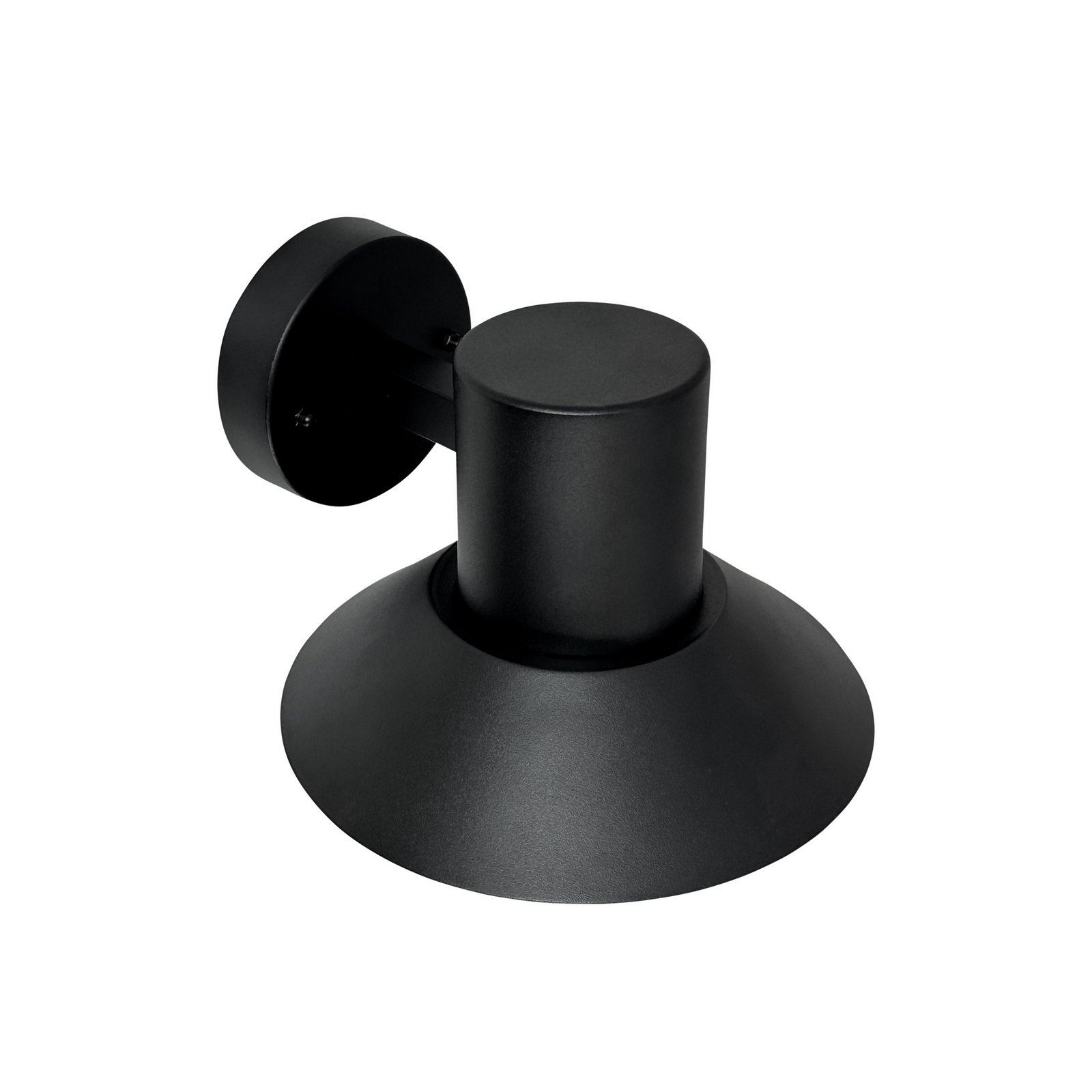 Dyberg Larsen Venice outdoor wall light, black, Ø 20 cm