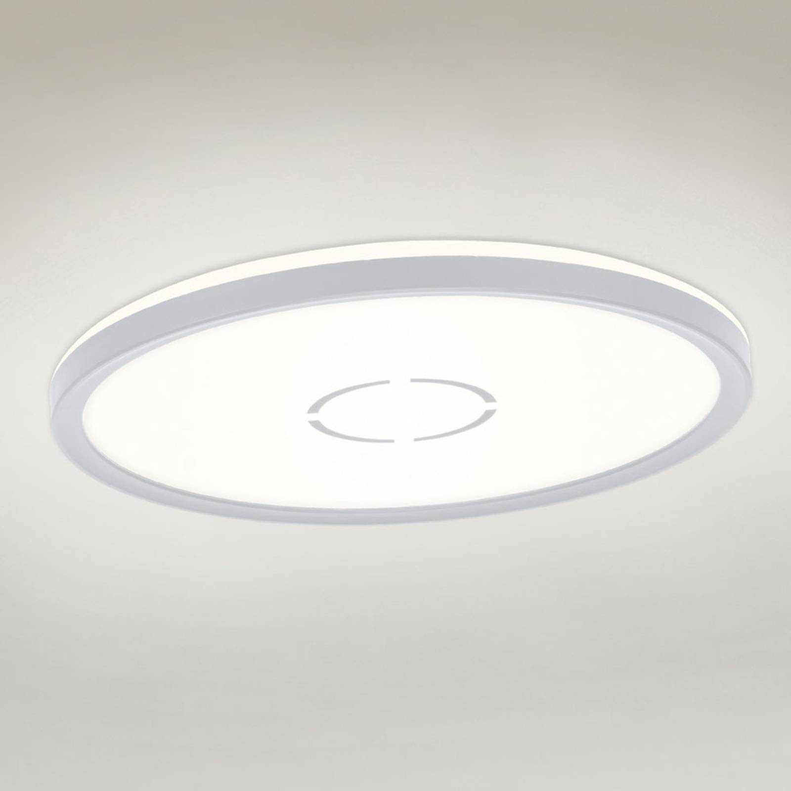 Darmowa lampa sufitowa LED, Ø 29 cm, srebrna