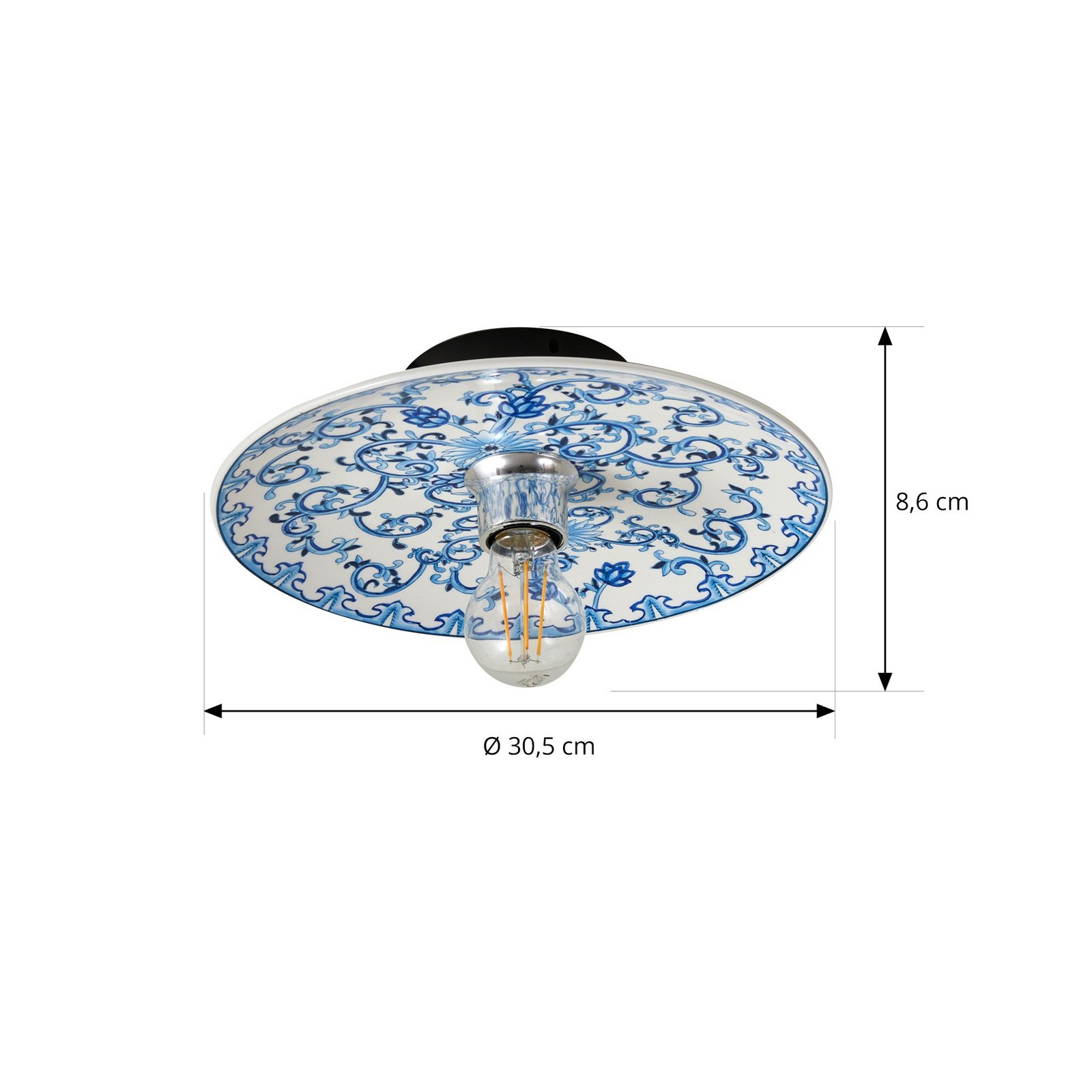 Faelira Applique Murale Bleu/Blanc - Lucande