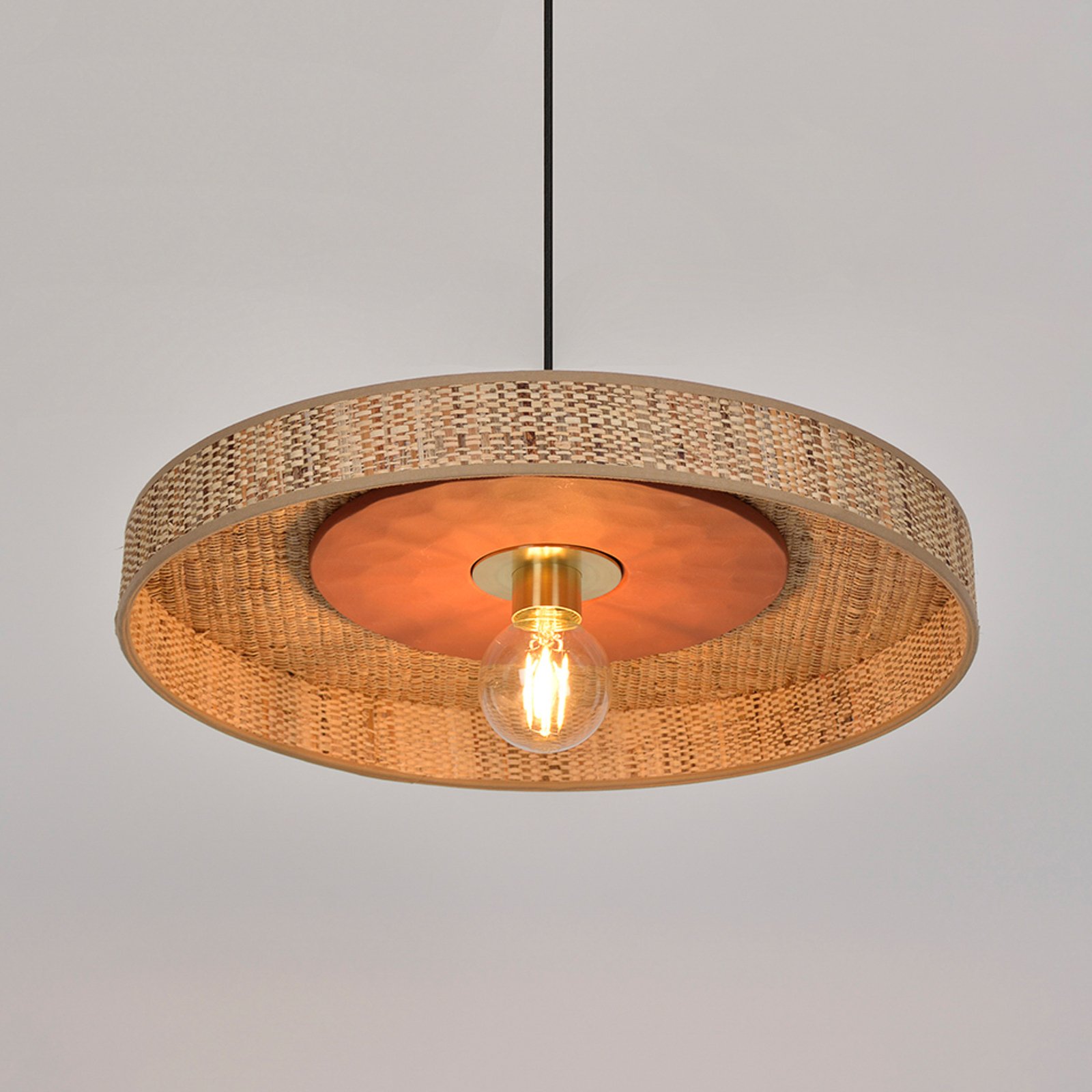 Portinatx Hängeleuchte Ø50cm terracotta - MARKET SET Portinatx Hängeleuchte Ø50cm terracotta - MARKET SET