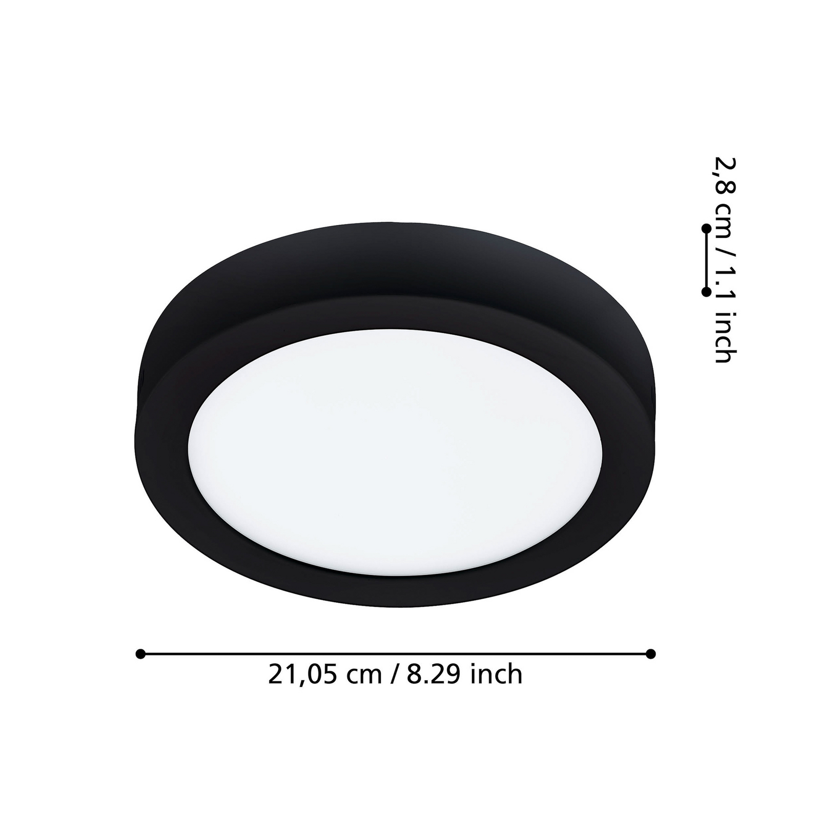 EGLO connect Fueva-Z loftslampe, Ø 21cm sort
