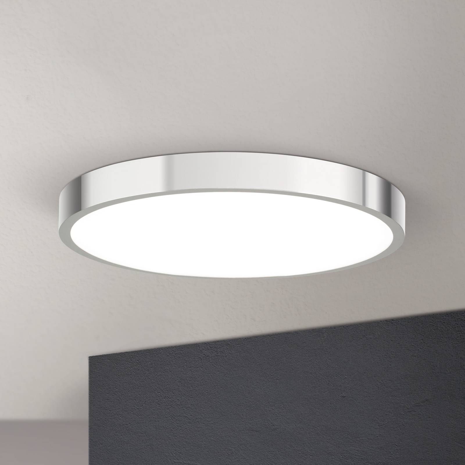 Orion LED-loftslampe Bully krom Ø 28 cm