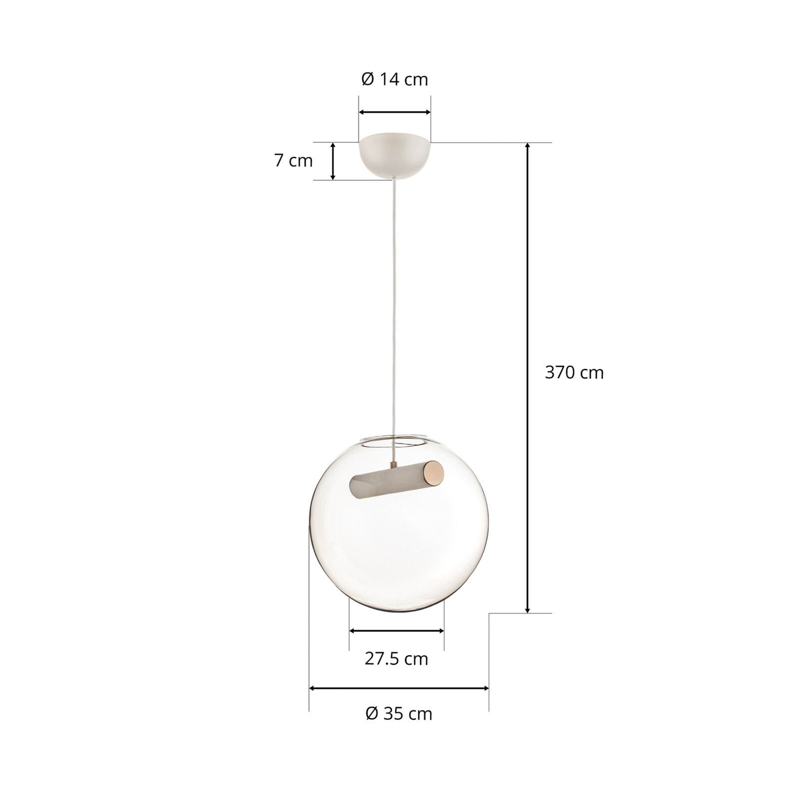 Northern Reveal LED rippvalgusti suitsuklaasist Ø 35 cm