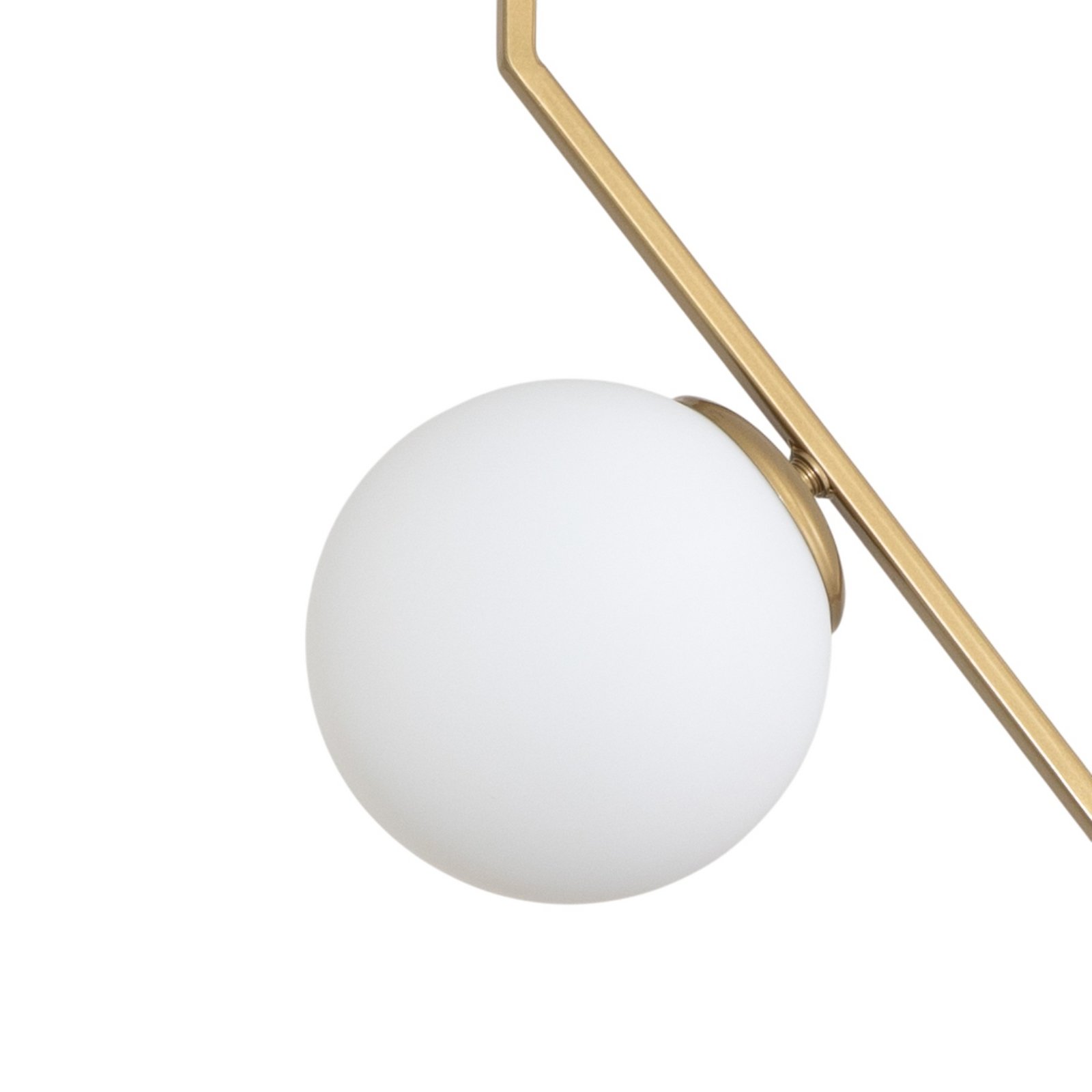 Hengelampe Dolunay, 25 cm lang, gullfarget, glass, E27