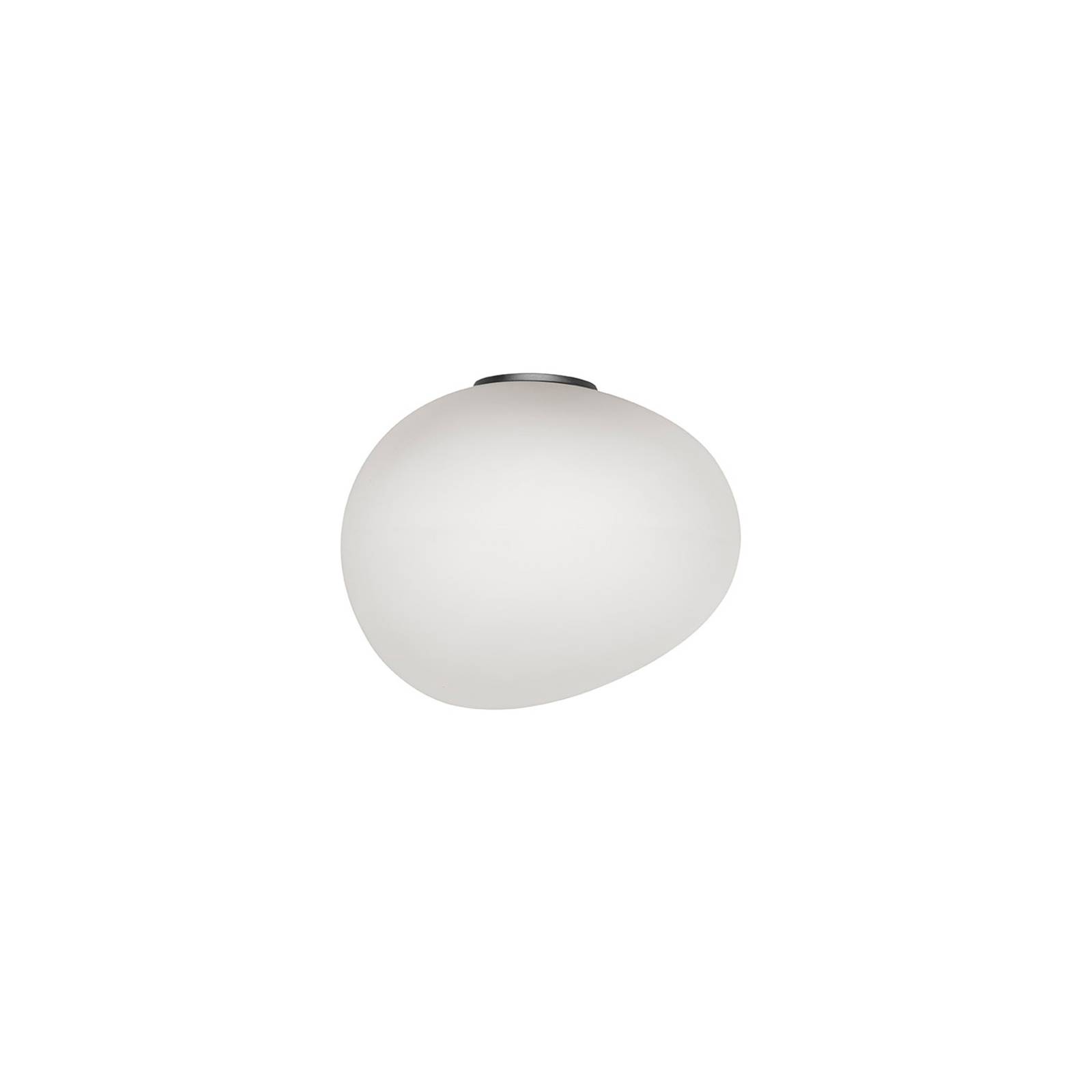 FOSCARINI Foscarini Gregg media semi 2 wall lamp, graphite, for Living / Dining Room, handblown glass, metal, E27, 30 W, energy efficiency: A++, W: 31 cm, H: 25 cm
