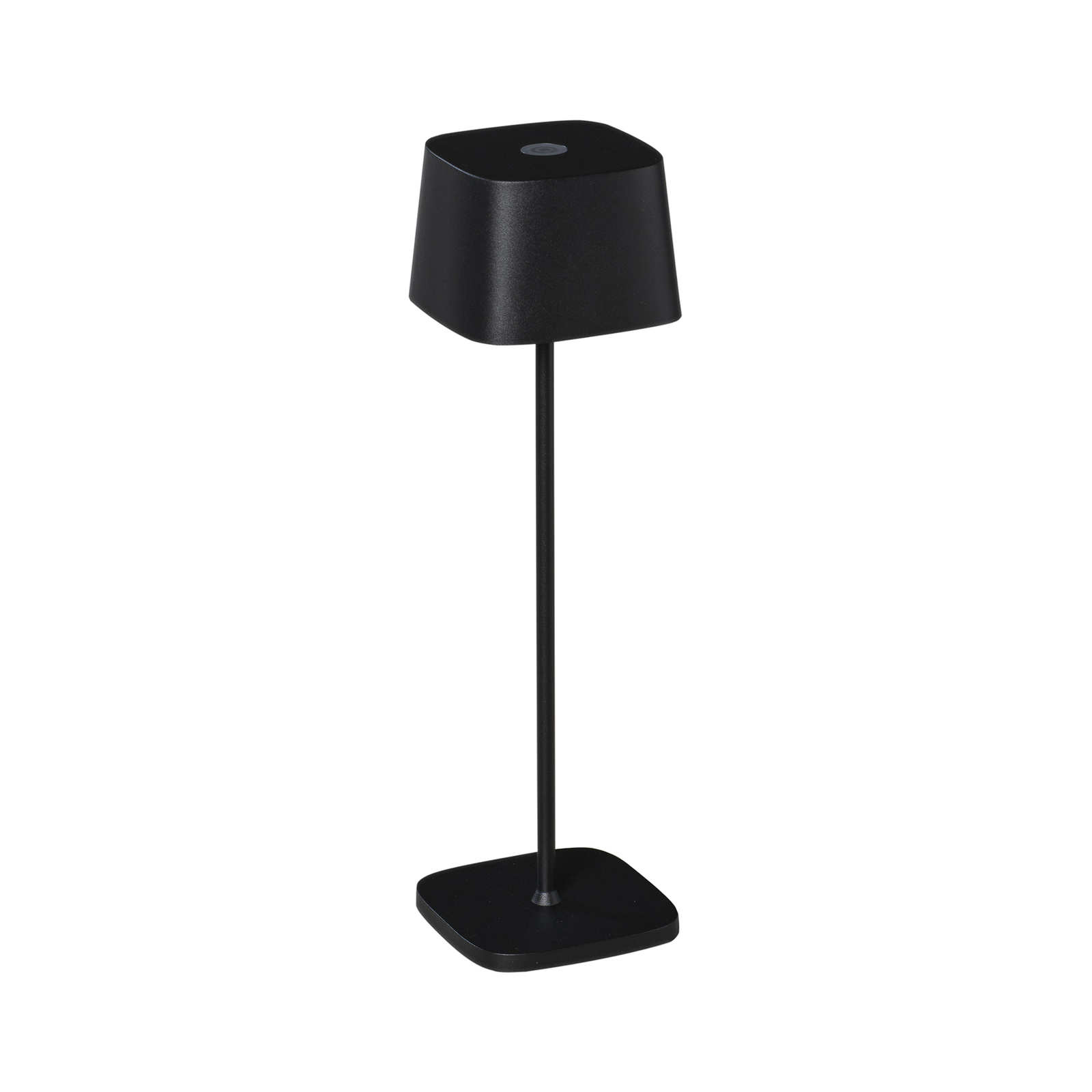 Stolová LED lampa Capri do exteriéru, čierna
