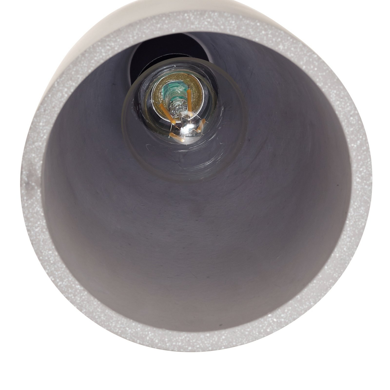 Lindby Lámpara colgante Sanne, gris, hormigón, Ø 15 cm, E27