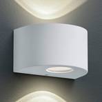 Кръгла LED външна стенна лампа Rosario, бяла