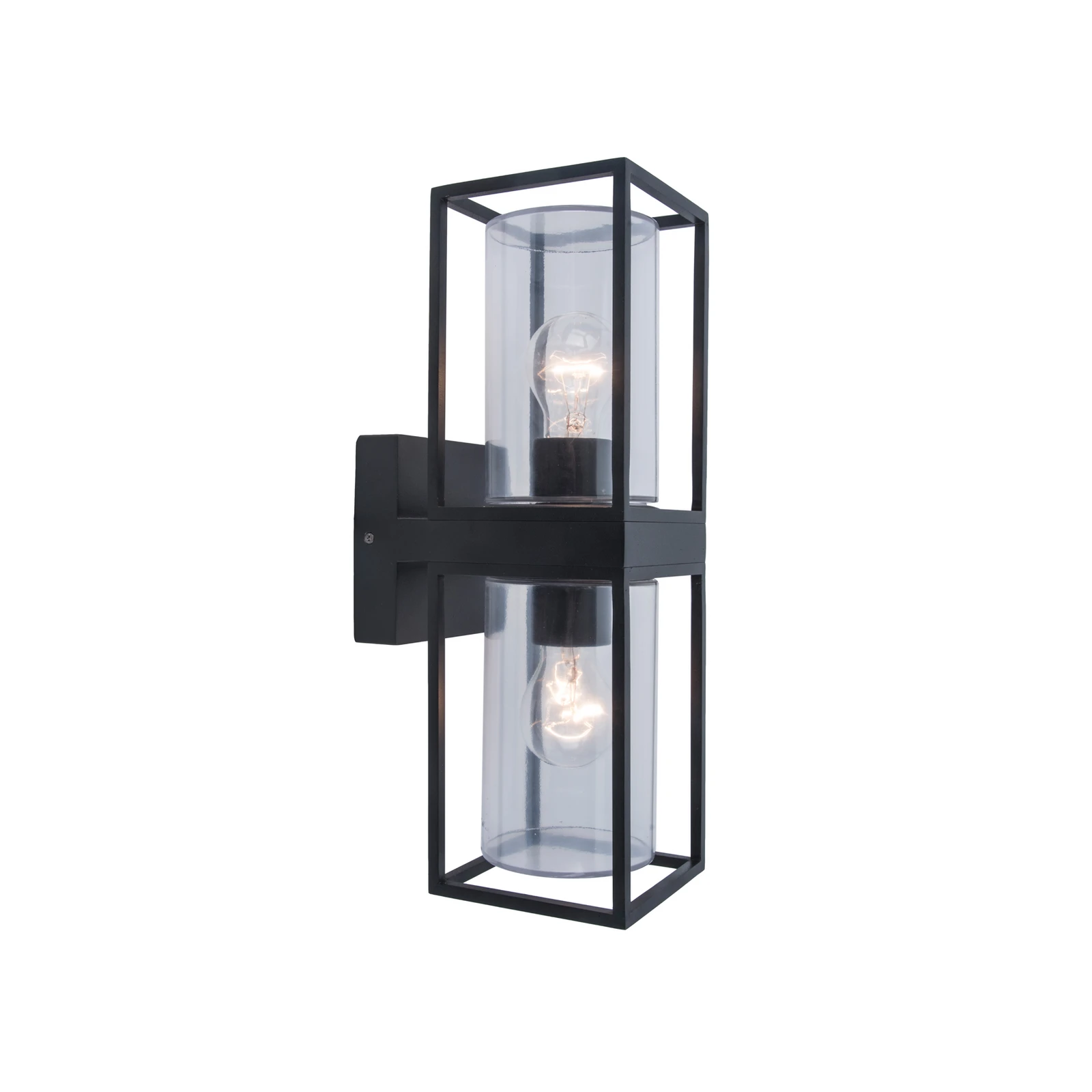 Candeeiro de parede exterior FLAIR, preto, 39 cm, 2 x E27, IP44