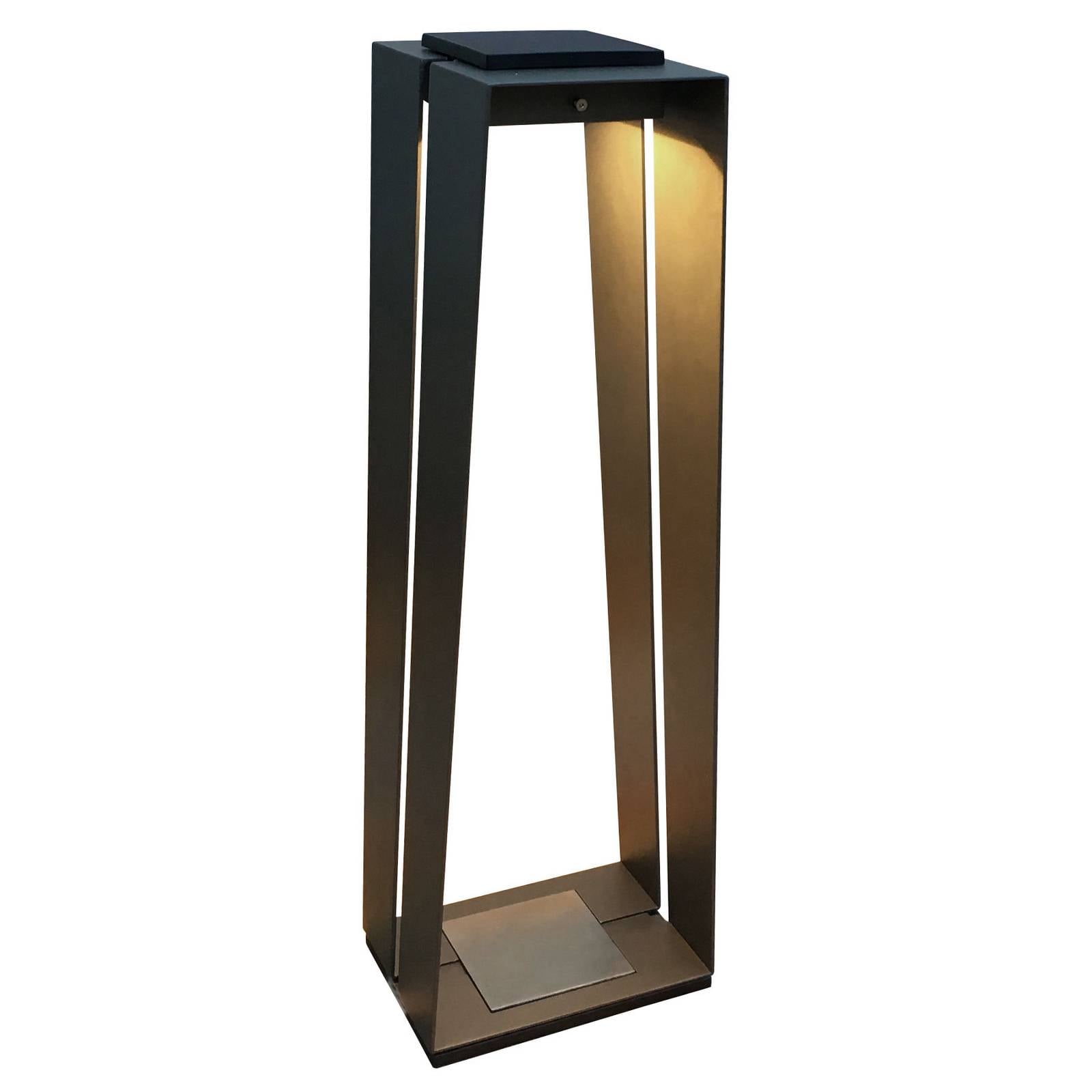 LED-Solarlaterne Skaal aus Aluminium, 70 cm, grau