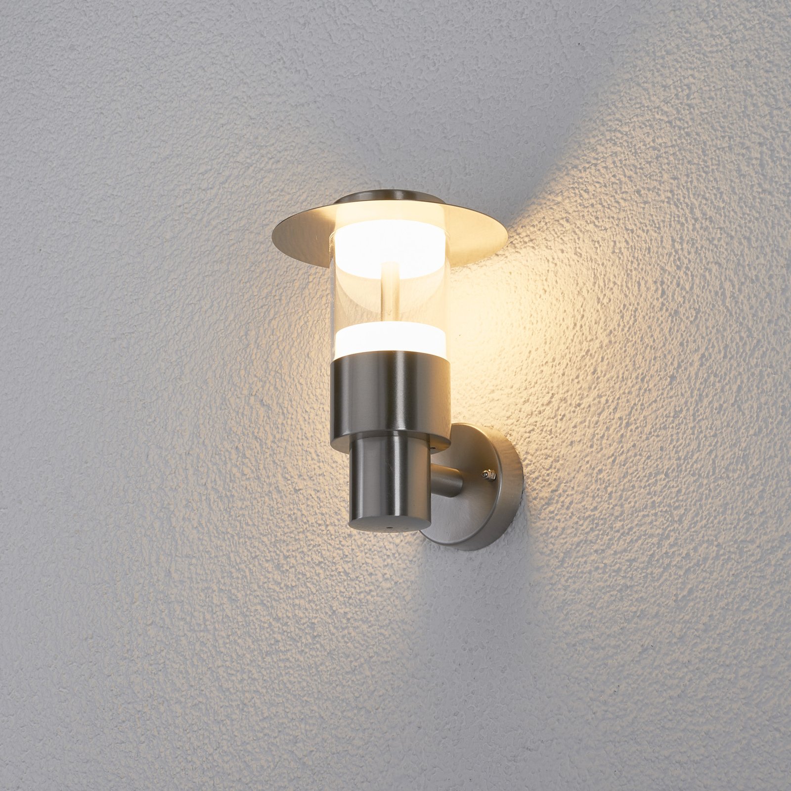 lámpara pared exterior Anouk acero inox. con LED