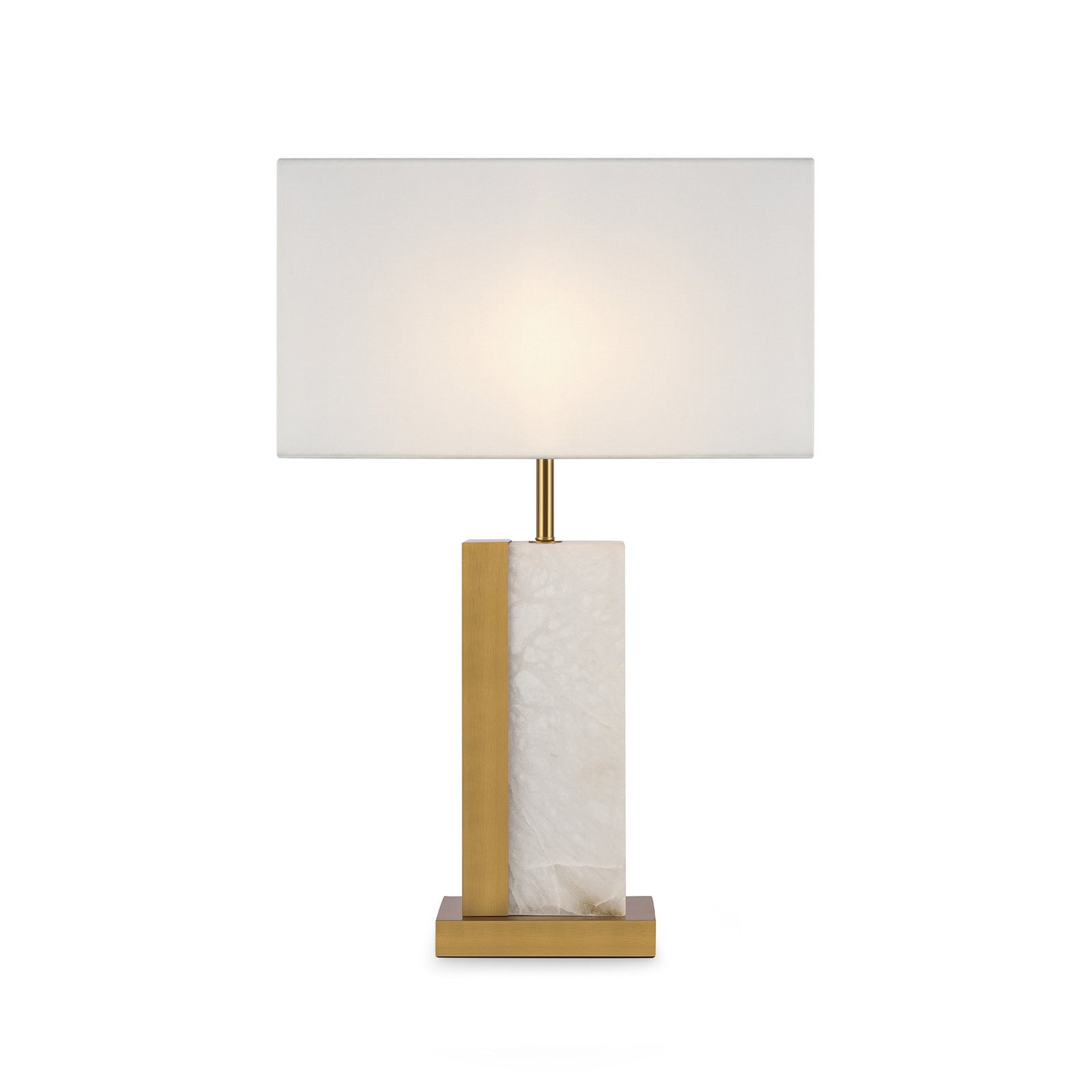 Maytoni Tischlampe Bianco weiß Höhe 67,5 cm Textil/Alabaster