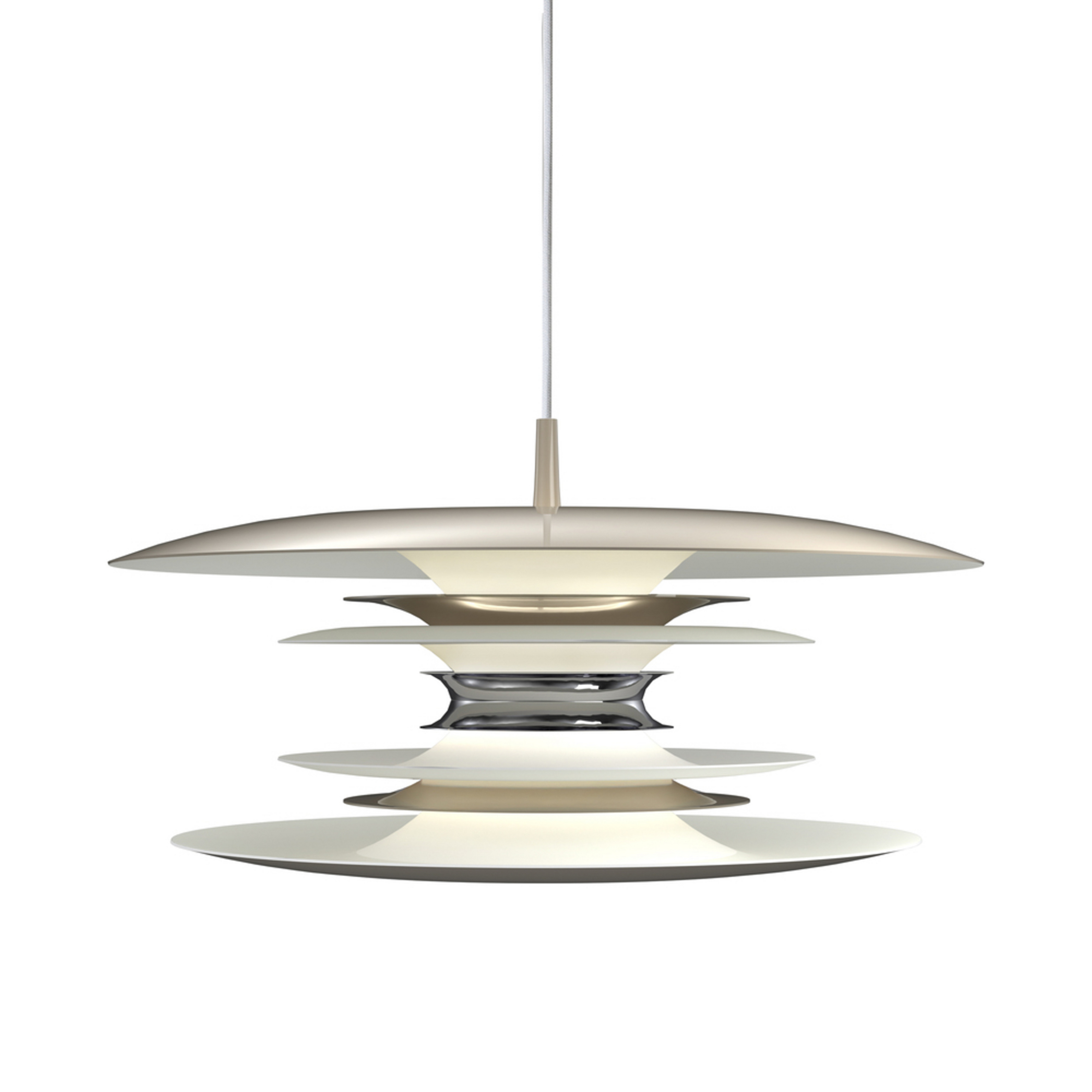 Diablo hanglamp, Ø 50 cm, greige, metaal, E27 - Belid