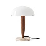 Herman SHY3 Table Lamp Opal/Oiled Walnut/Cream Marble - &Tradition