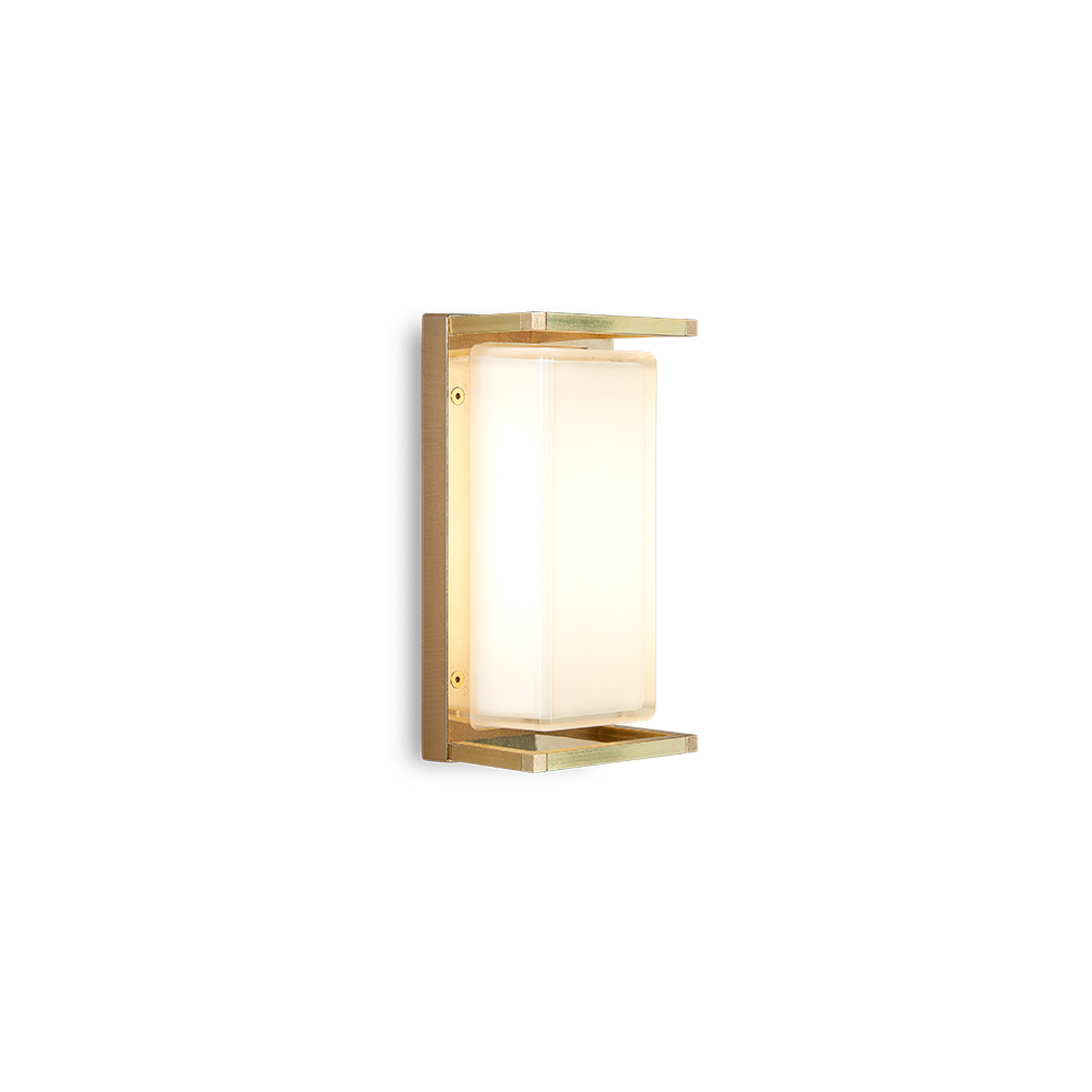 Outdoor wall lamp Ice Cubic 3412 made of brass and glass