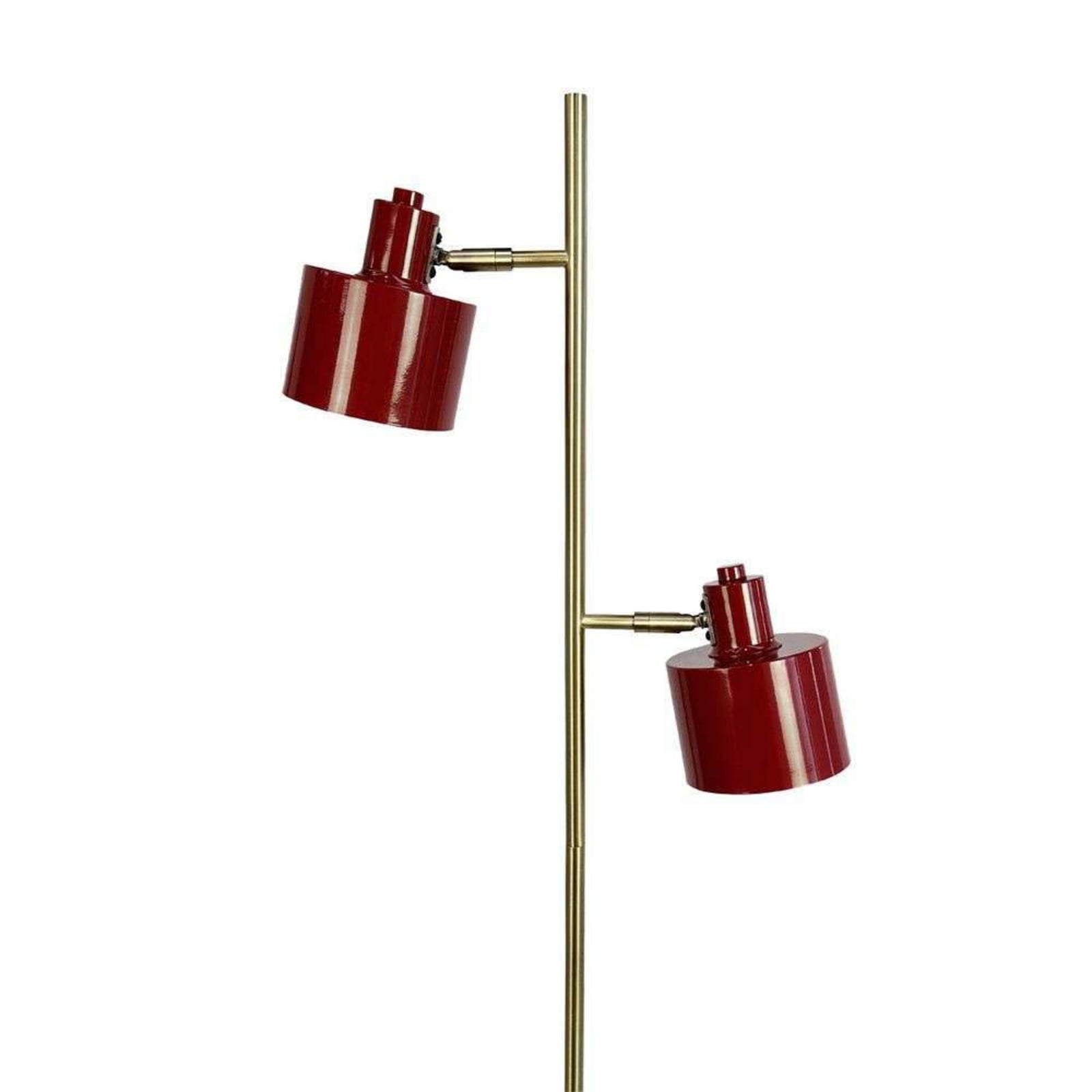 Candeeiro de pé Dyberg Larsen Ocean, vermelho escuro, 160 cm, 2 lâmpadas.