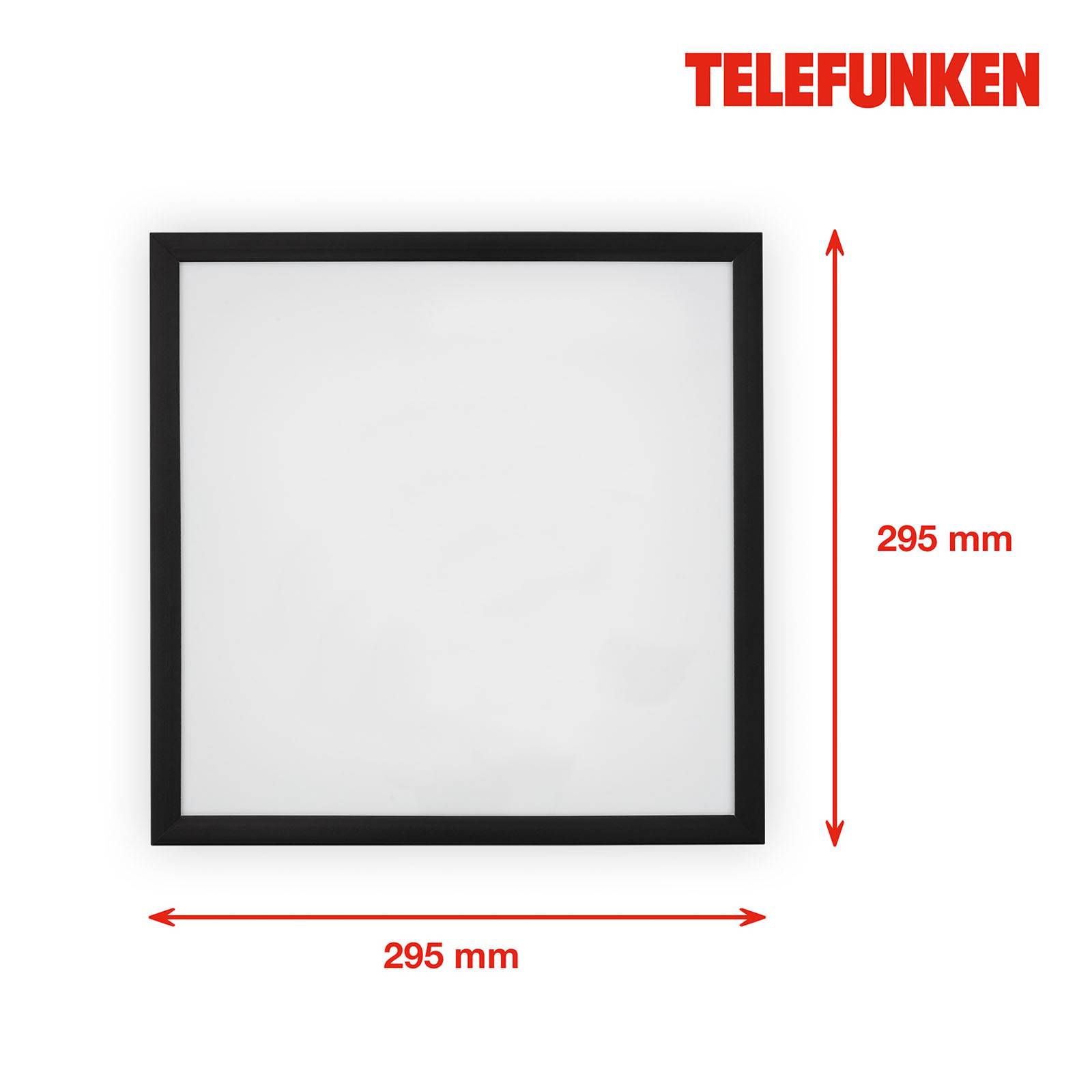 Telefunken LED-panel Magic Helt svart CCT RGB 30x30cm