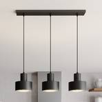 Hanglamp Rif, lineair, 3-lamps, zwart