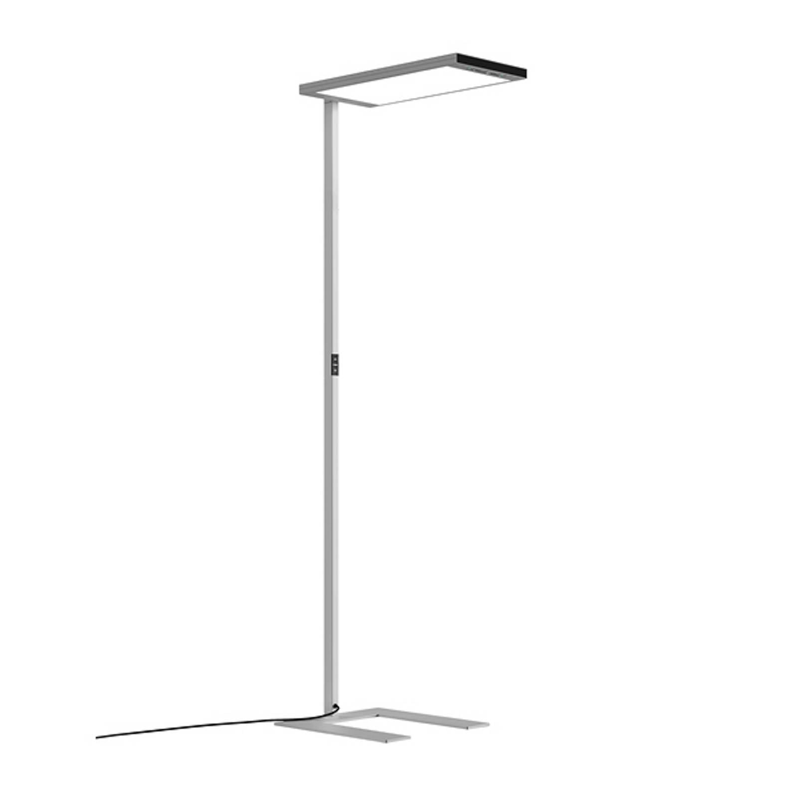 LED-Stehlampe Lavigo.single Talk, silber, CCT, smart, Sensor