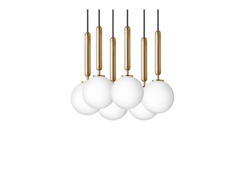 Miira 6 Lysekrone Brass/Opal White - Nuura