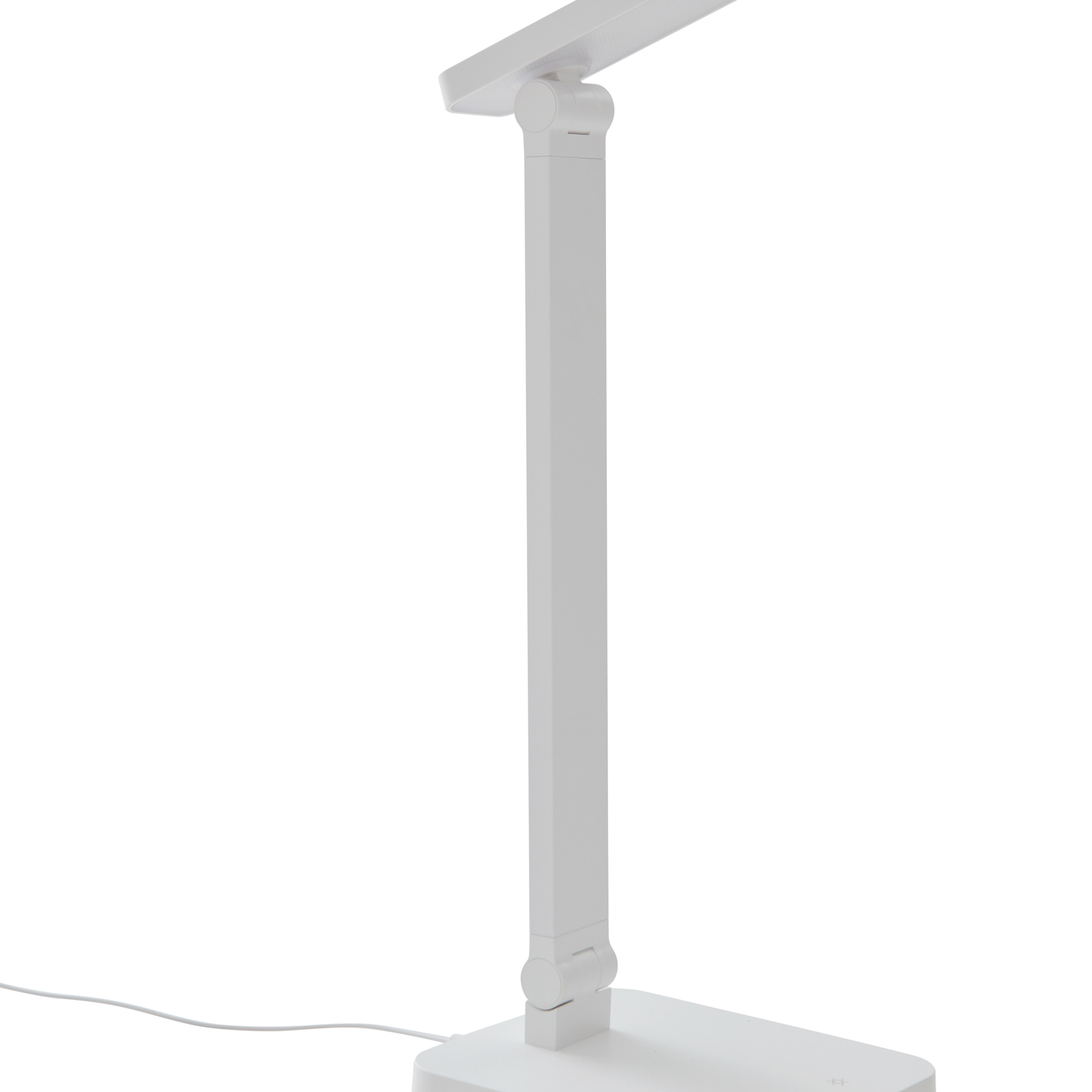 Lindby LED-uppladdningsbar skrivbordslampa Rylas, vit, USB, CCT