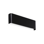 Nástenné svetlo IDEAL LUX Delta, čierna, šírka 30 cm, 4 000 K