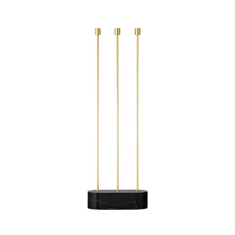 AYTM - Grasil Floor Porte-bougies L27xW9xH82 Black/Gold