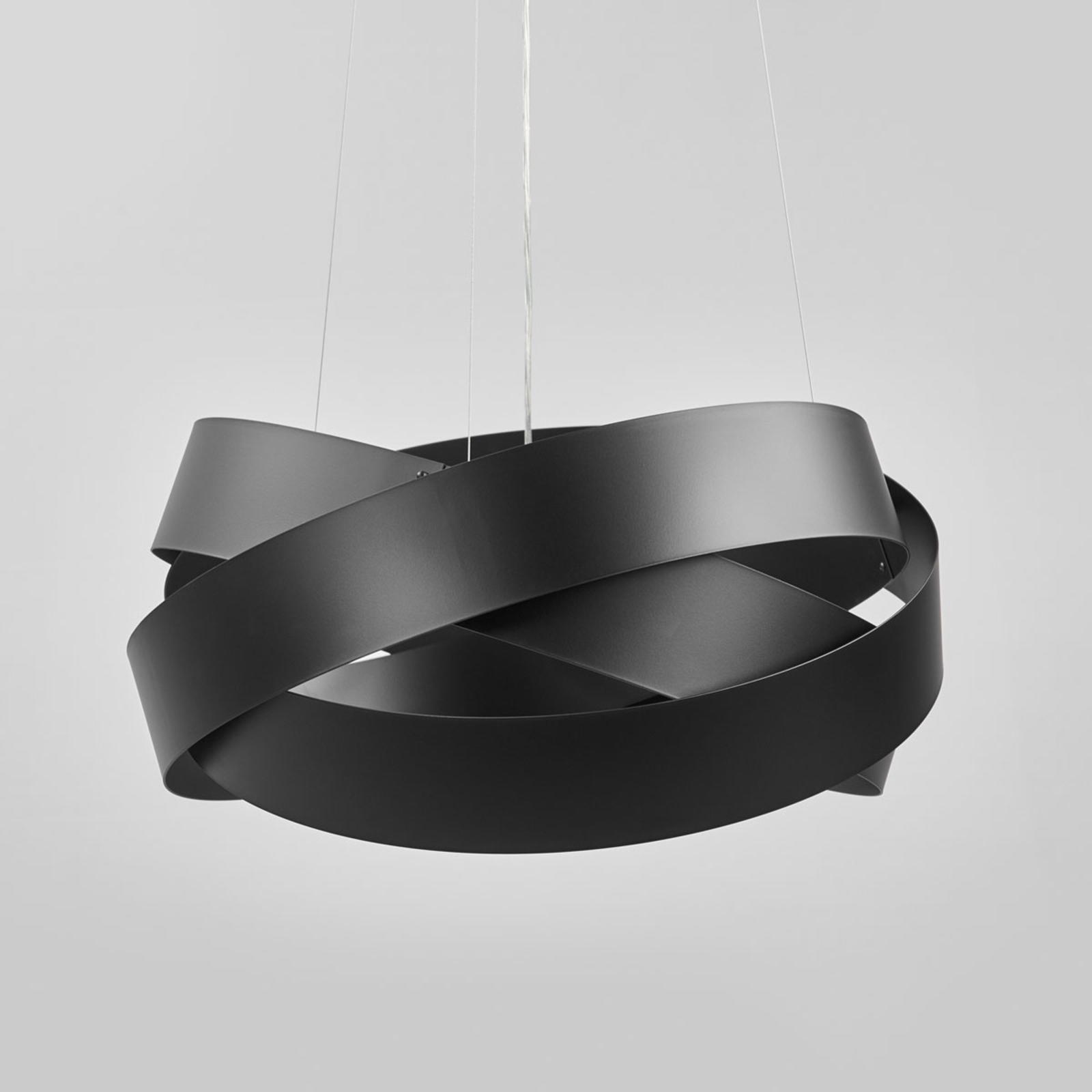 Lámpara colgante Pura en negro, 60cm, 8x G9