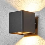 Lucande LED outdoor wall light Aaron, anthracite, IP54, up/down