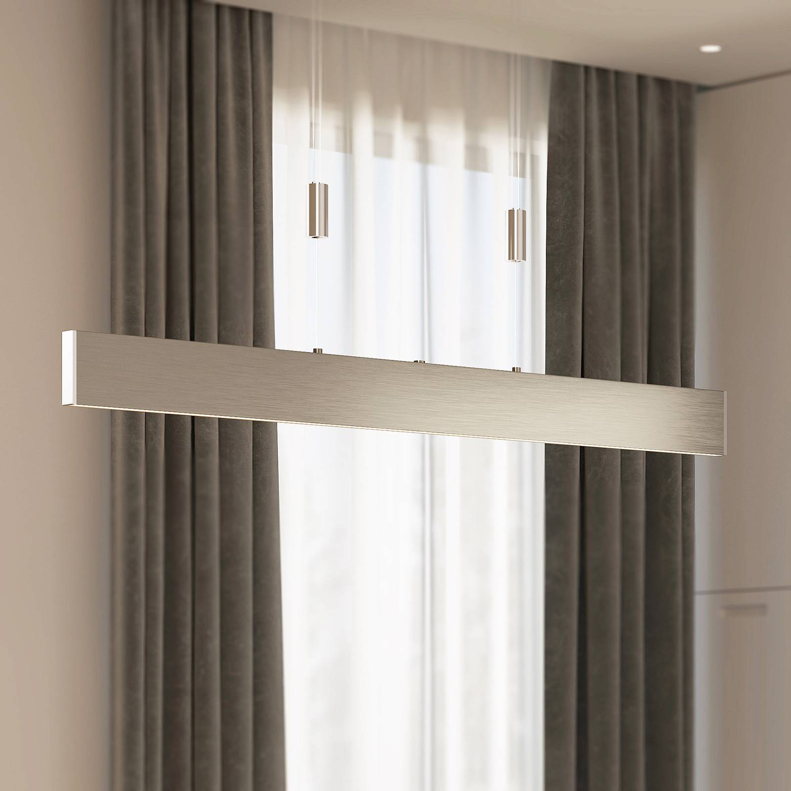 Lucande Oriaki lampa wisząca LED, nikiel