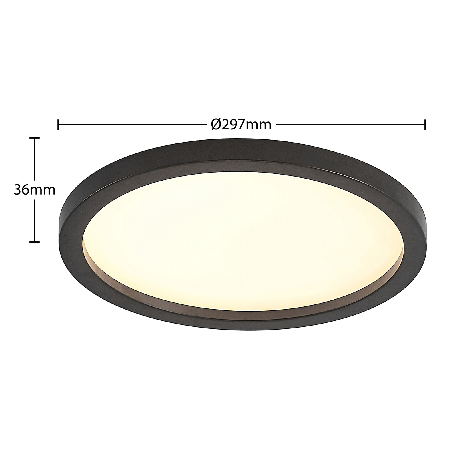 Prios Avira LED ceiling light, round, 29 cm