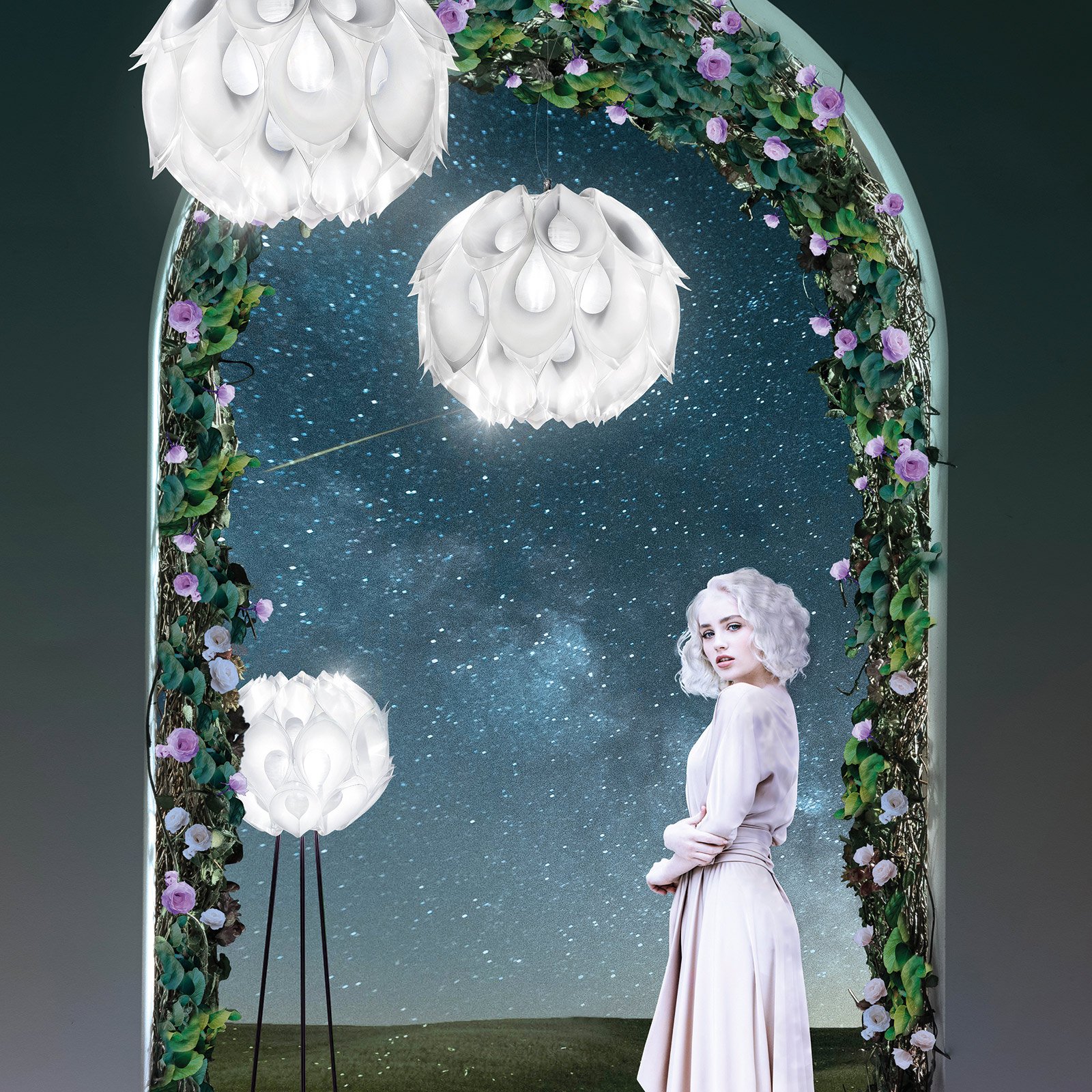 Flora Gulvlampe White - Slamp
