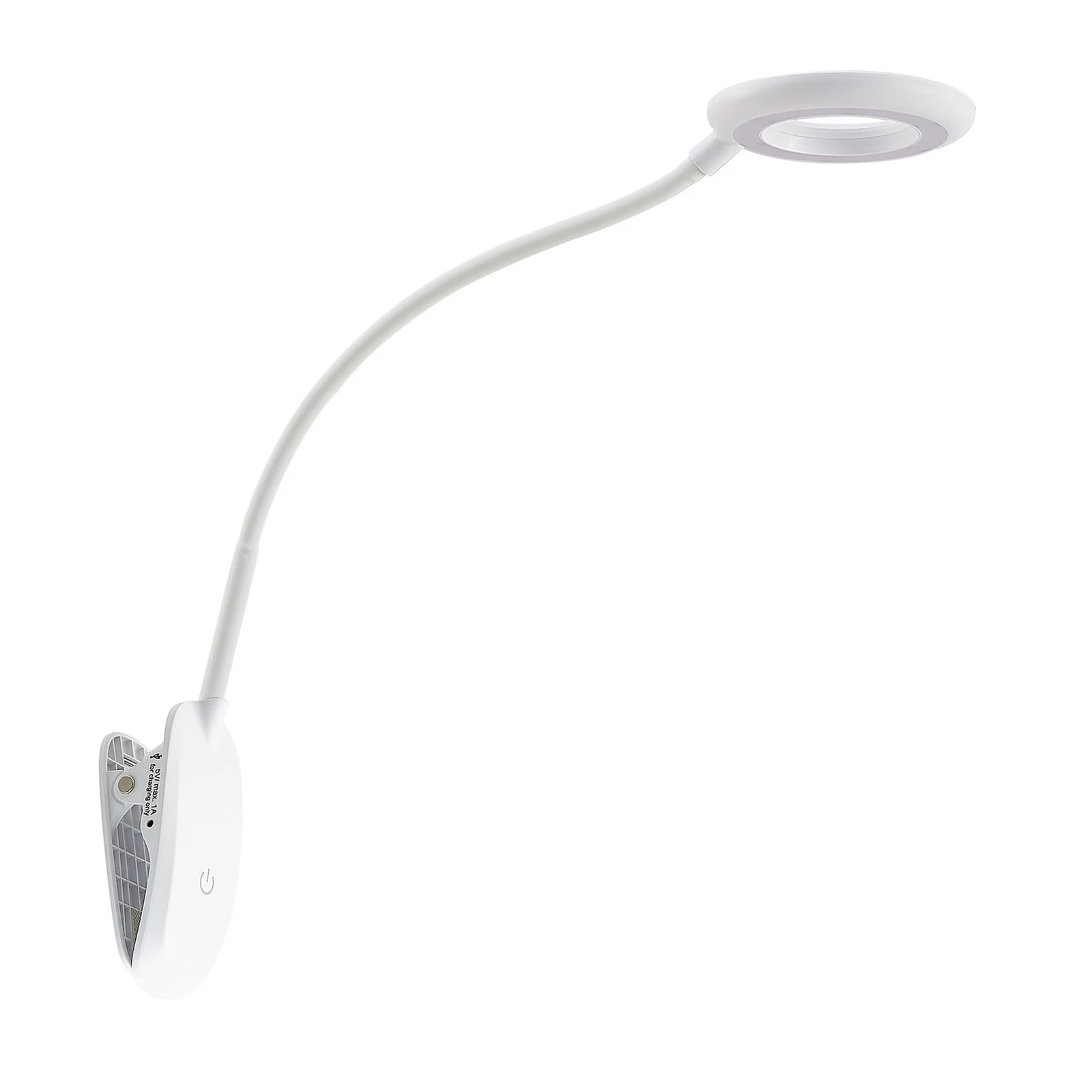 Prios LED svietidlo Harumi, biele, nabíjateľná batéria, USB, výška 51 cm