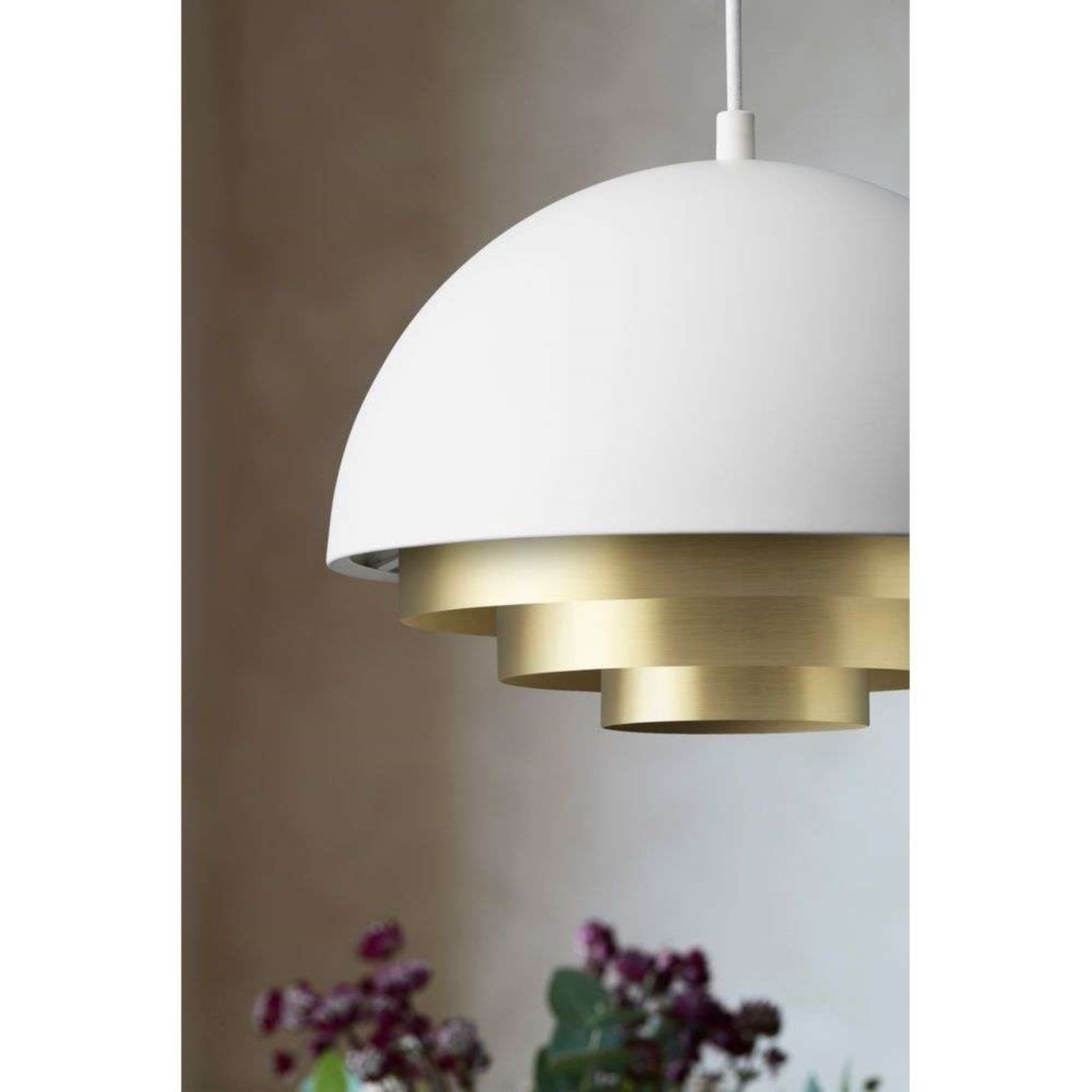 Milieu Colour Mini Lustră Pendul White/Brass - Warm Nordic